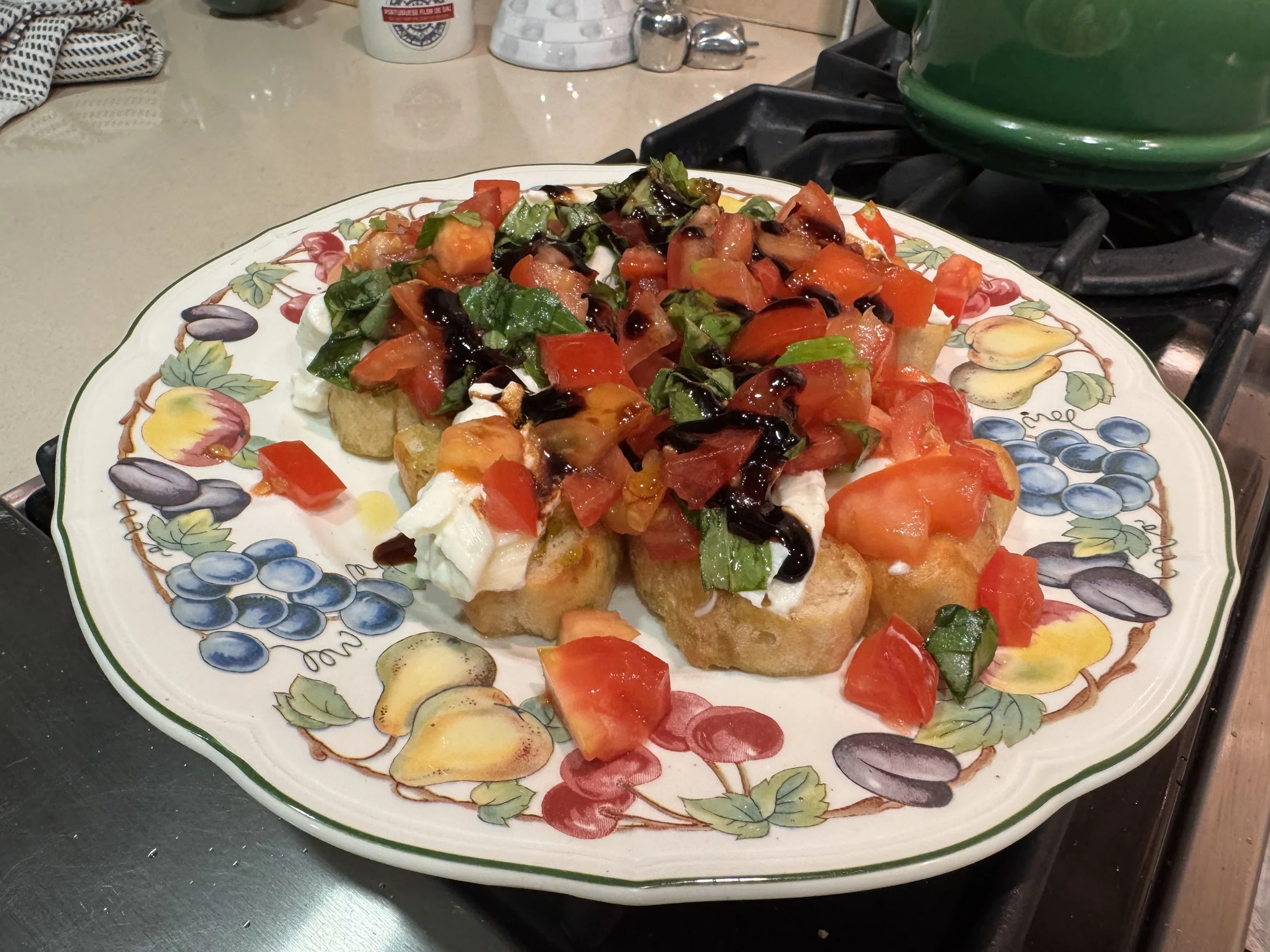 Bruschetta with Fresh Burrata