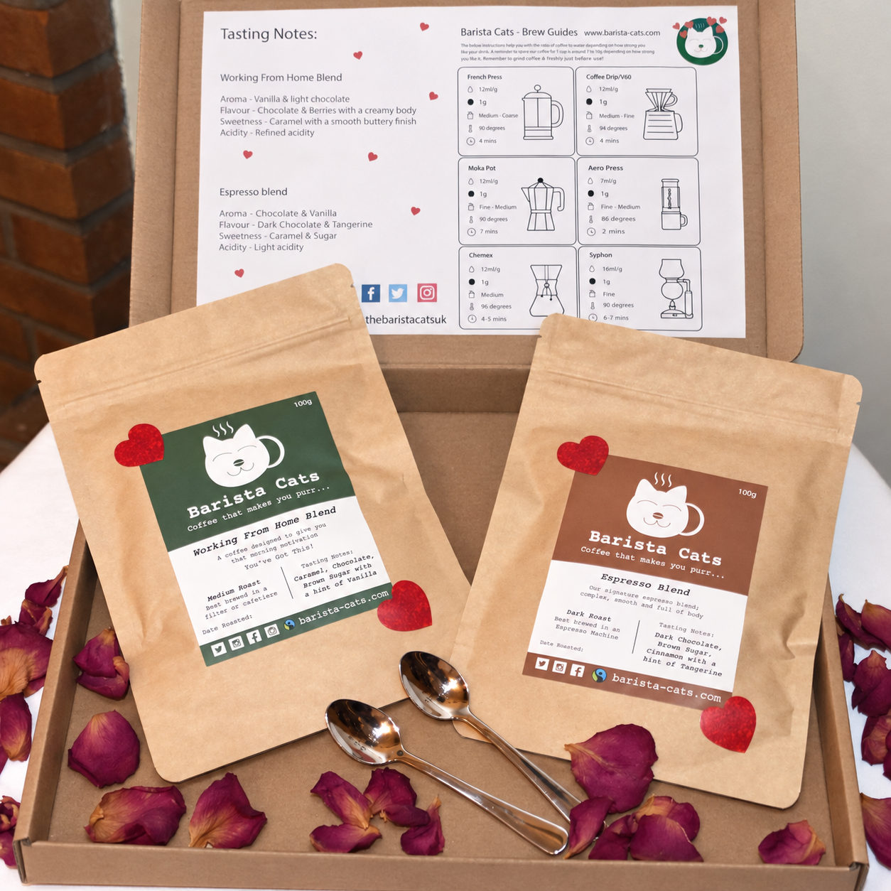Coffee for two - Coffee Selection Box with "Still having coffee together" tea spoons