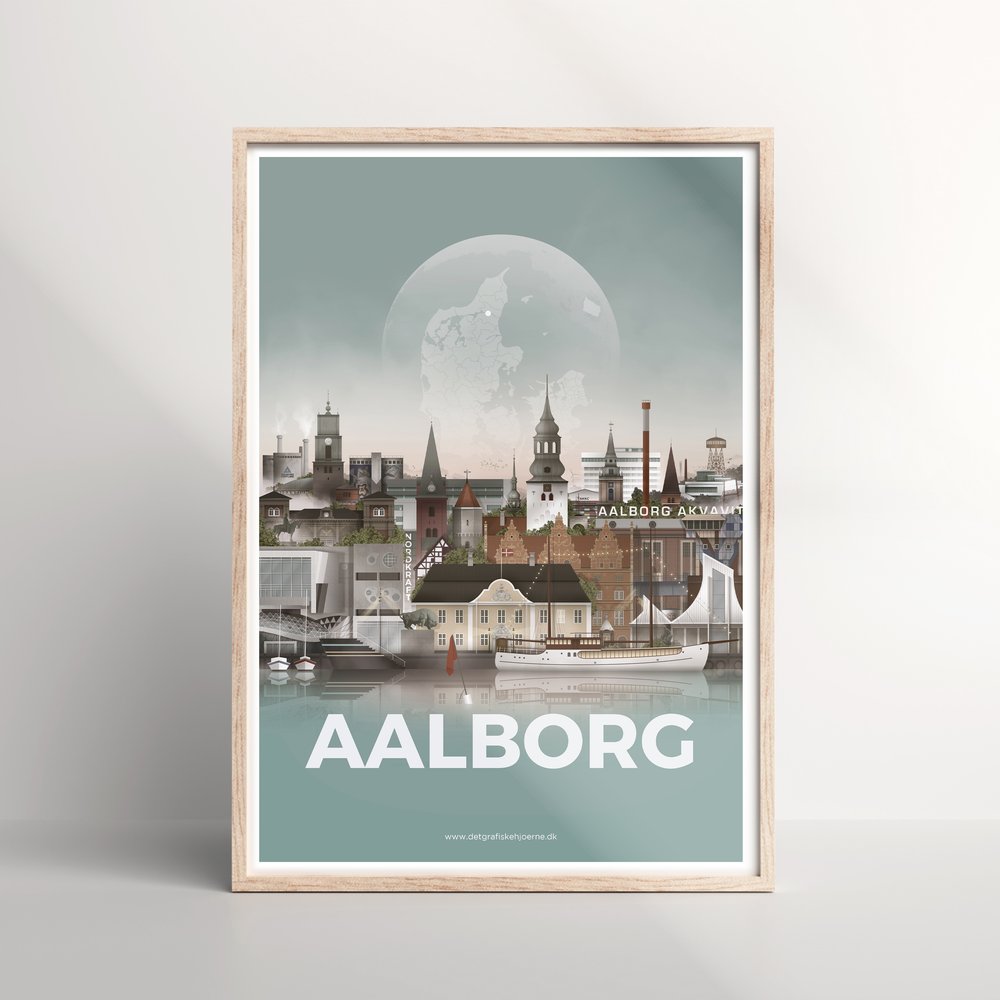 svømme syndrom Slange Aalborg plakat — Det grafiske hjørne