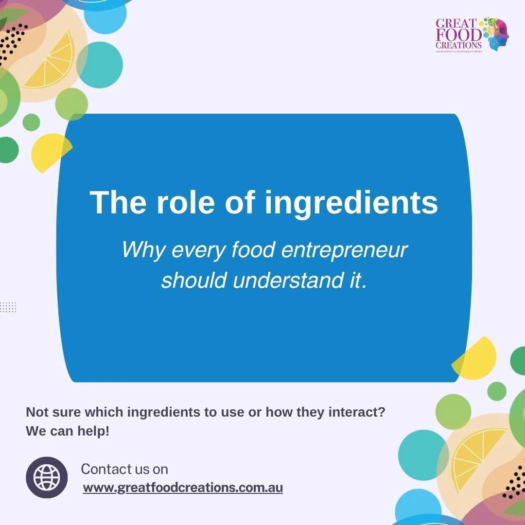 Understanding ingredient functionality is key to creating successful products. Each ingredient serves a specific role that impacts flavour, texture, appearance, shelf life, nutritional value and more. 

Some examples are: 
Sweetener &ndash; Sugar
Pre