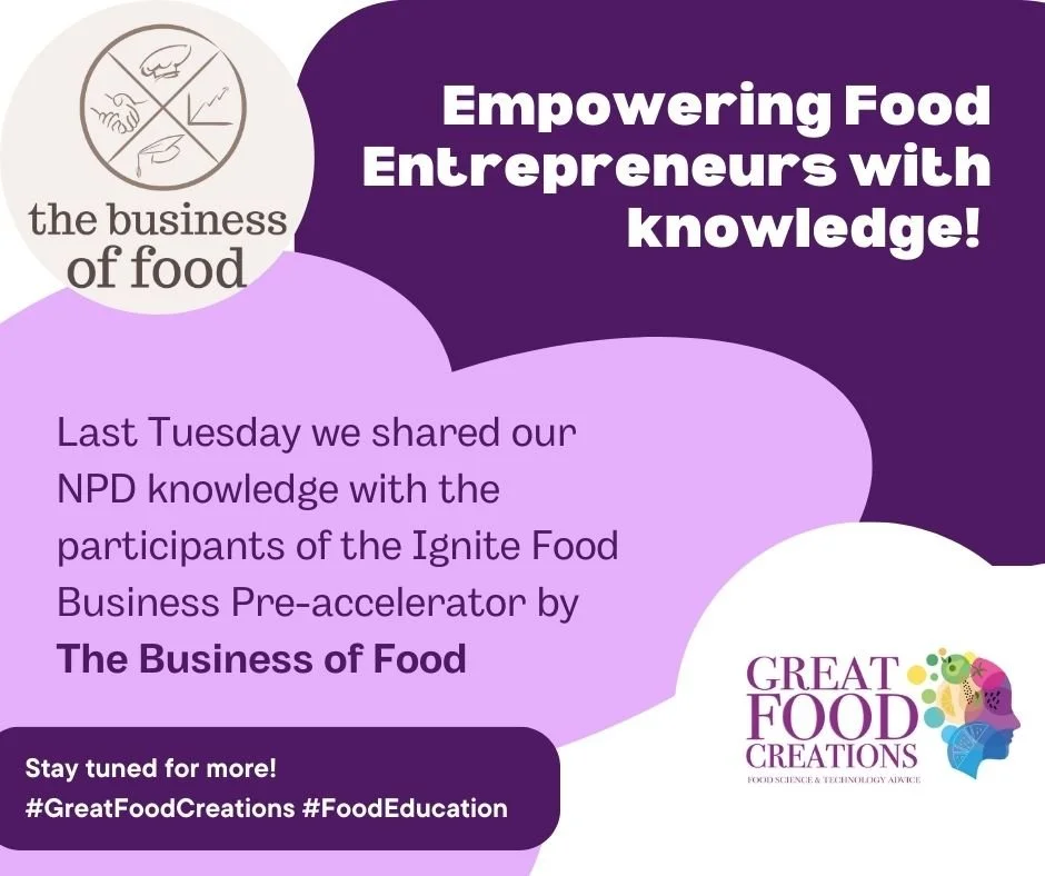 🌟 Exciting Workshop Recap! 🌟

Great Food Creations recently led an insightful workshop for the Business of  Food Pre-Accelerator Program. 

We shared our expertise with the program participants on New Product Development. The session was well-recei