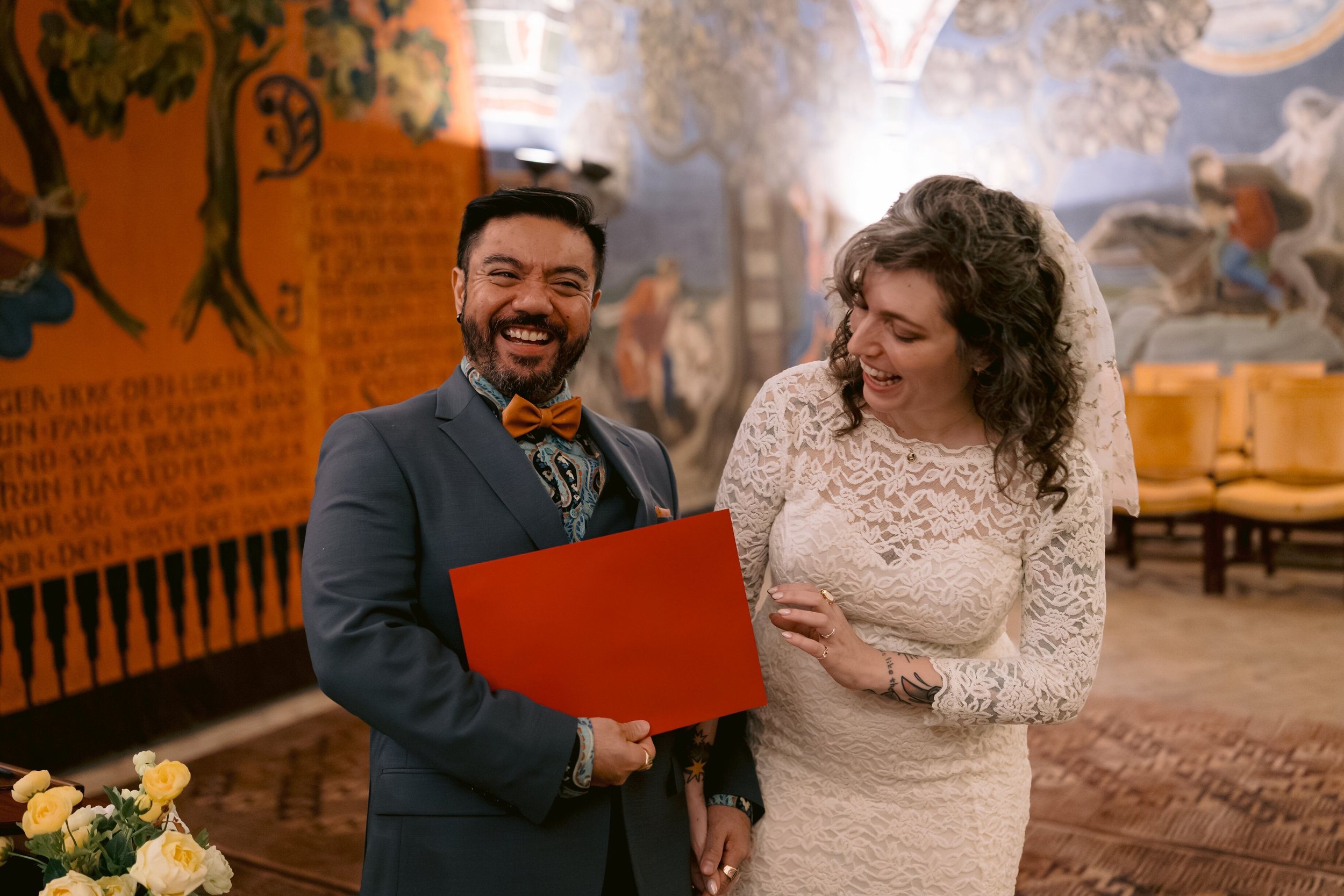 Copenhagen City Hall Elopement - Getting Married in Denmark