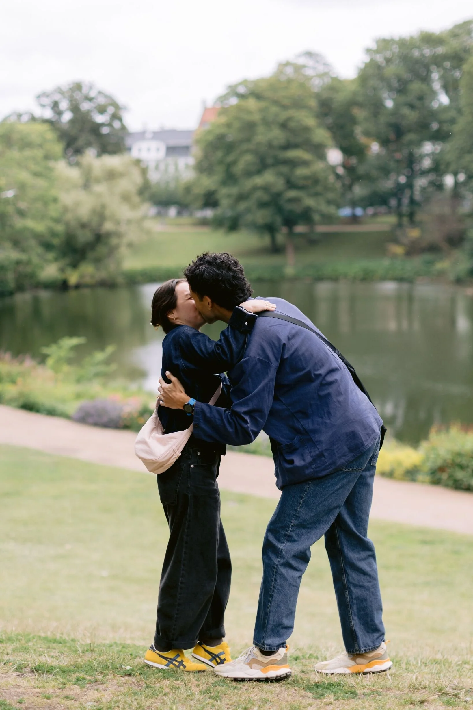 Rainy Day Proposal in Ørstedsparken, Copenhagen