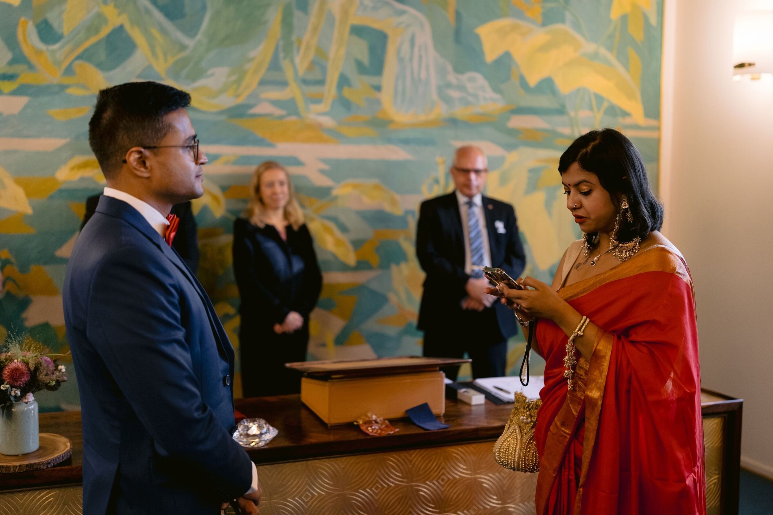 Wedding Photography in Odense City Hall / Rukmini &amp; Aman