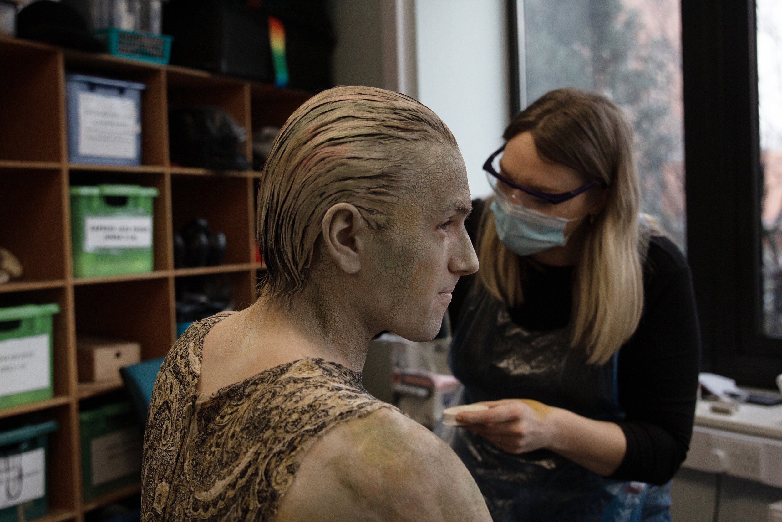 Matthew Topliss and Harriet Rogers behind-the-scenes of What Used To, No Longer Is. Photo Amy Kelly.jpg