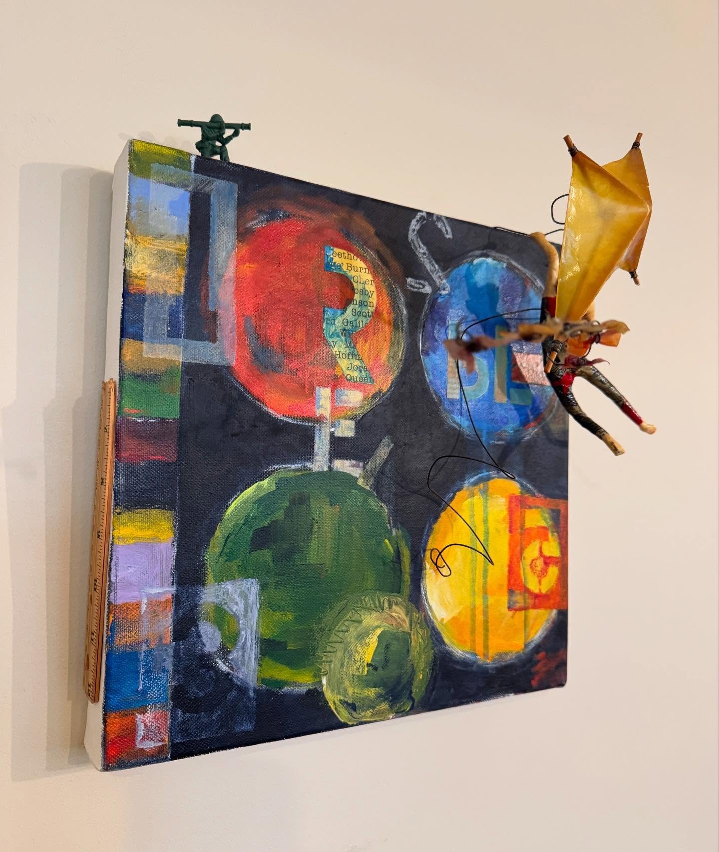#TBT - Rule Breakers is in the &ldquo;Word Art&rdquo; exhibit @cantonctartistsguild March 21- April 20. This piece is from my &ldquo;Elementary Series&rdquo; which was created while navigating my boys&rsquo; educations. 
.
.
.
.
.
.
#annawebersen #ct