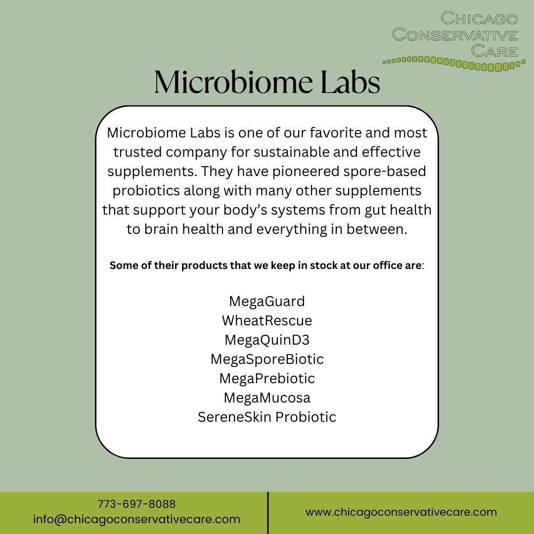 We love recommending Microbiome Labs products to our patients when they need extra support! We carry mostly gut related products along with an entire gut restoration program but they have numerous products and lots of research on their website! If yo