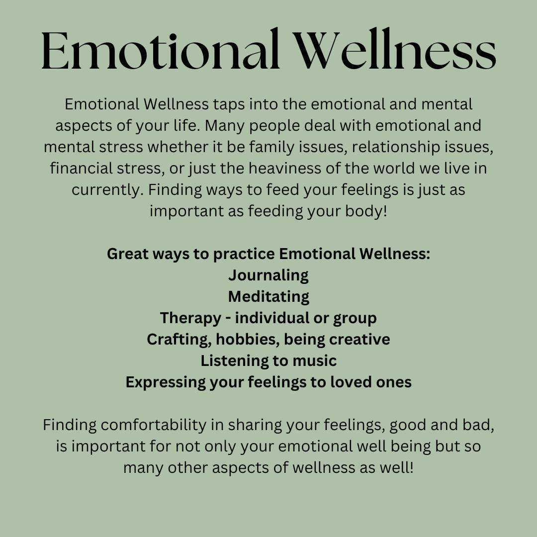 Last week we talked about the &quot;body&quot; aspects of wellness, this week we're focusing on the mind! Emotional, Social, and Protectoral Wellness are all aspects that touch our feelings, brains, nervous systems, and mental state! 

#chicagoconser