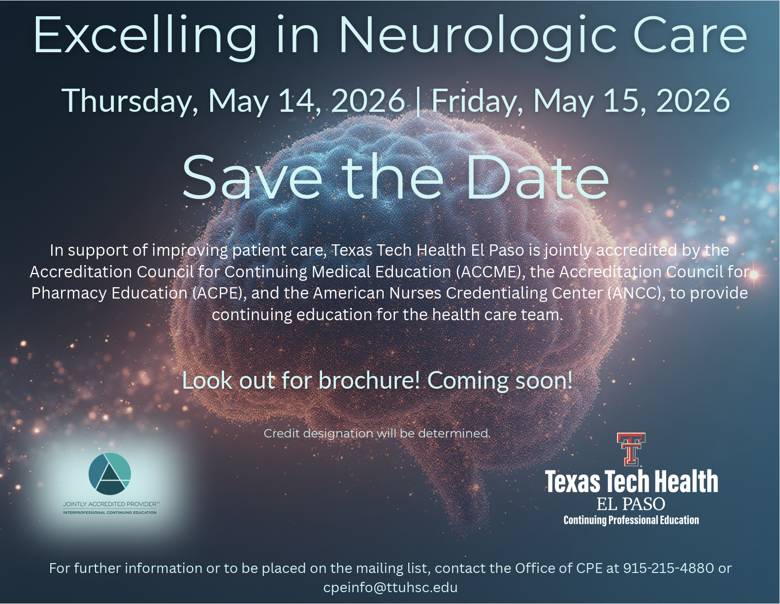 Save the Date: Excelling in Neurologic Care