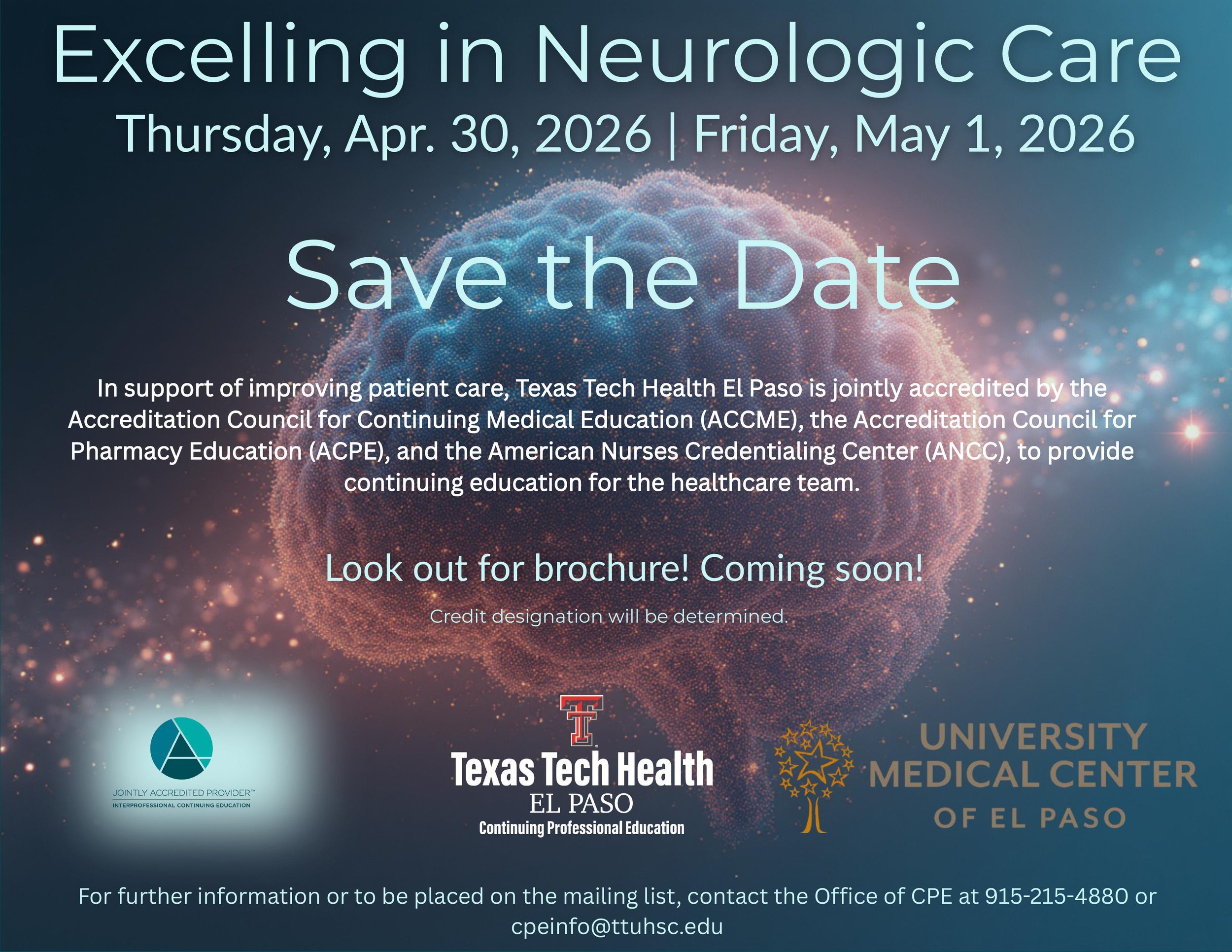 Save the Date: Excelling in Neurologic Care
