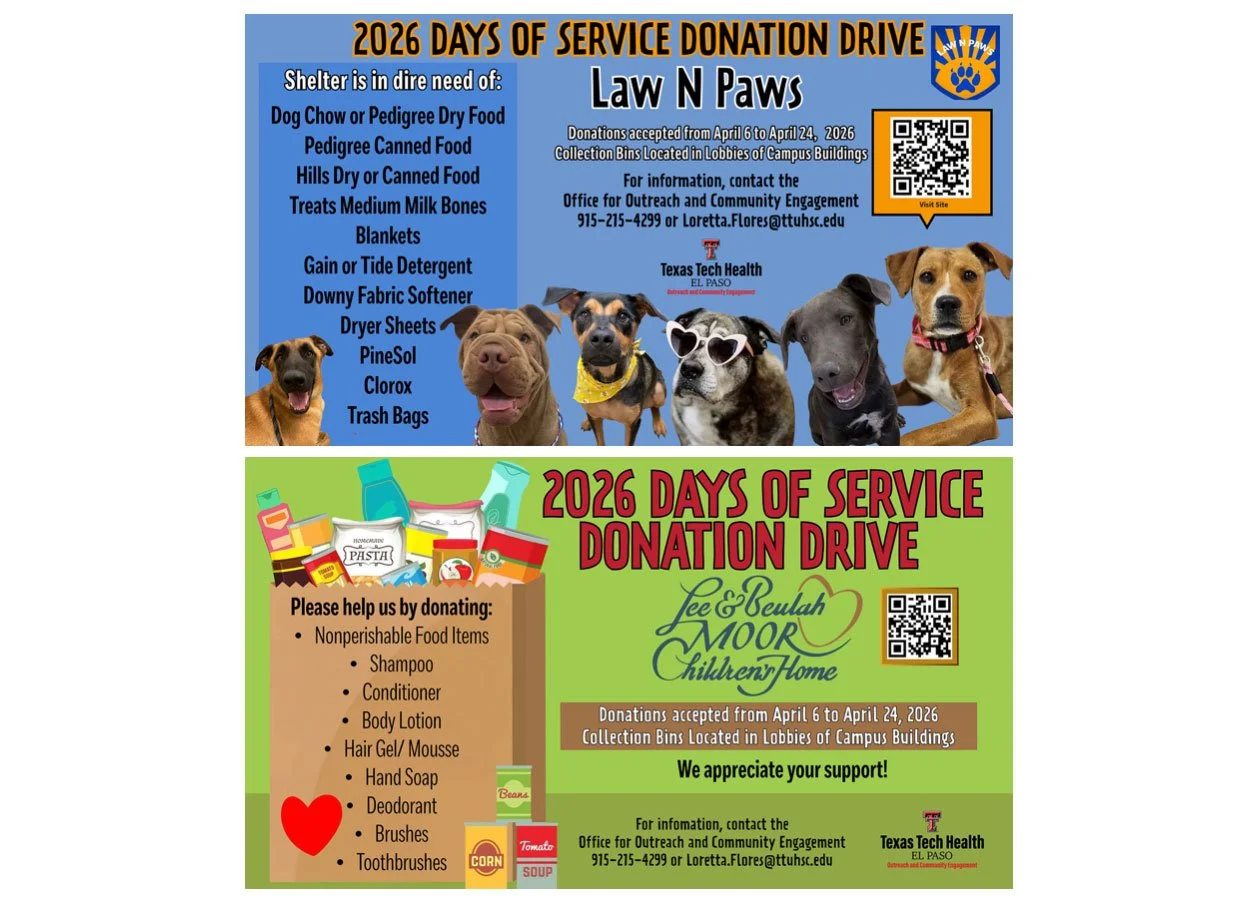 Days of Service Donation Drives
