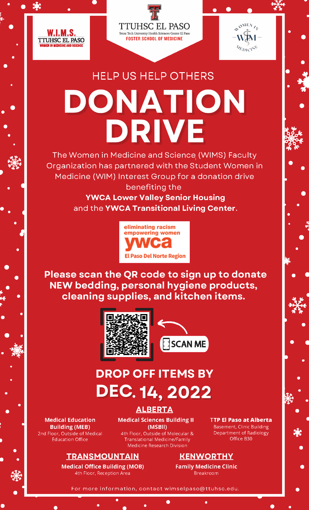 Donation Drive for YWCA — Tech Talk: TTUHSC El Paso News and Events