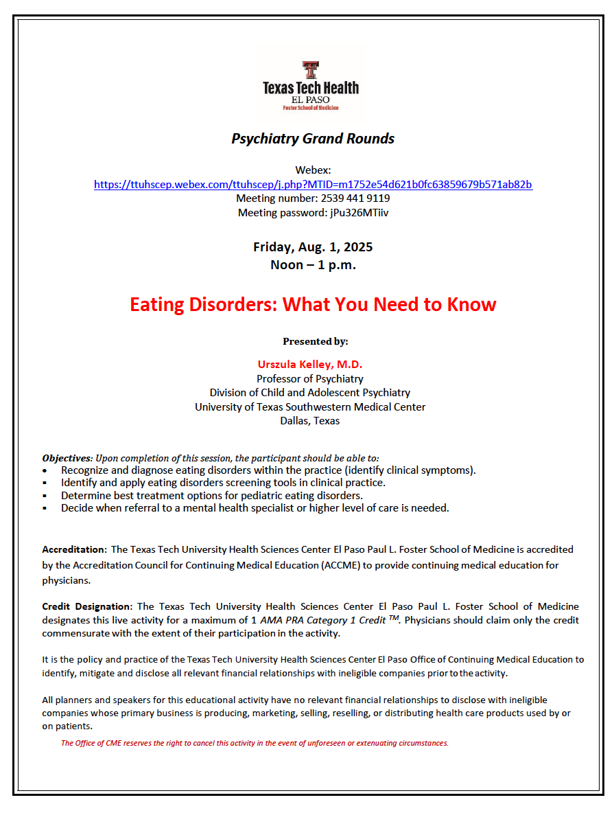 Psychiatry Grand Rounds