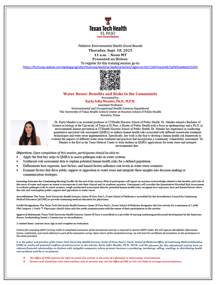 Pediatric Environmental Health Grand Rounds