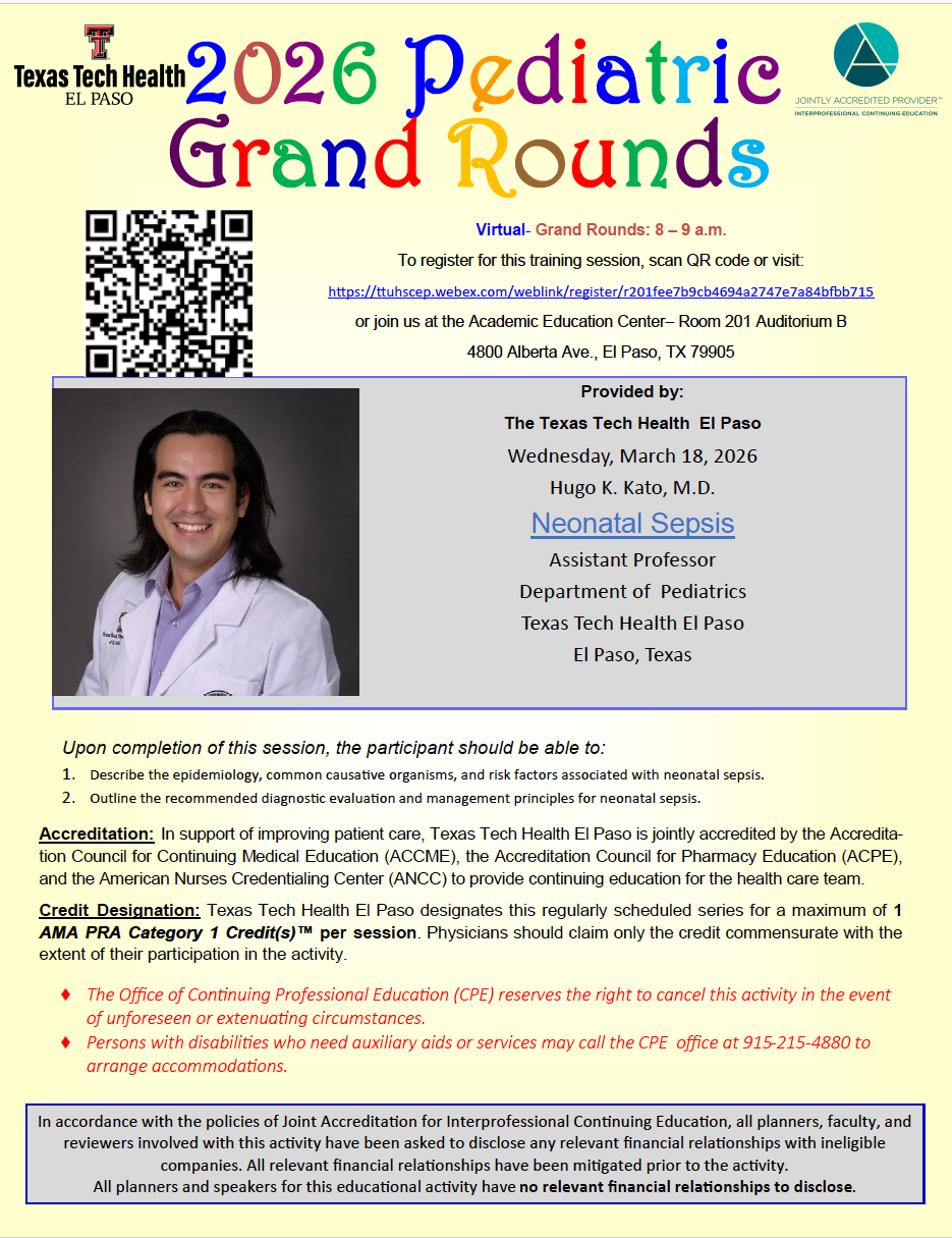 2026 Pediatric Grand Rounds