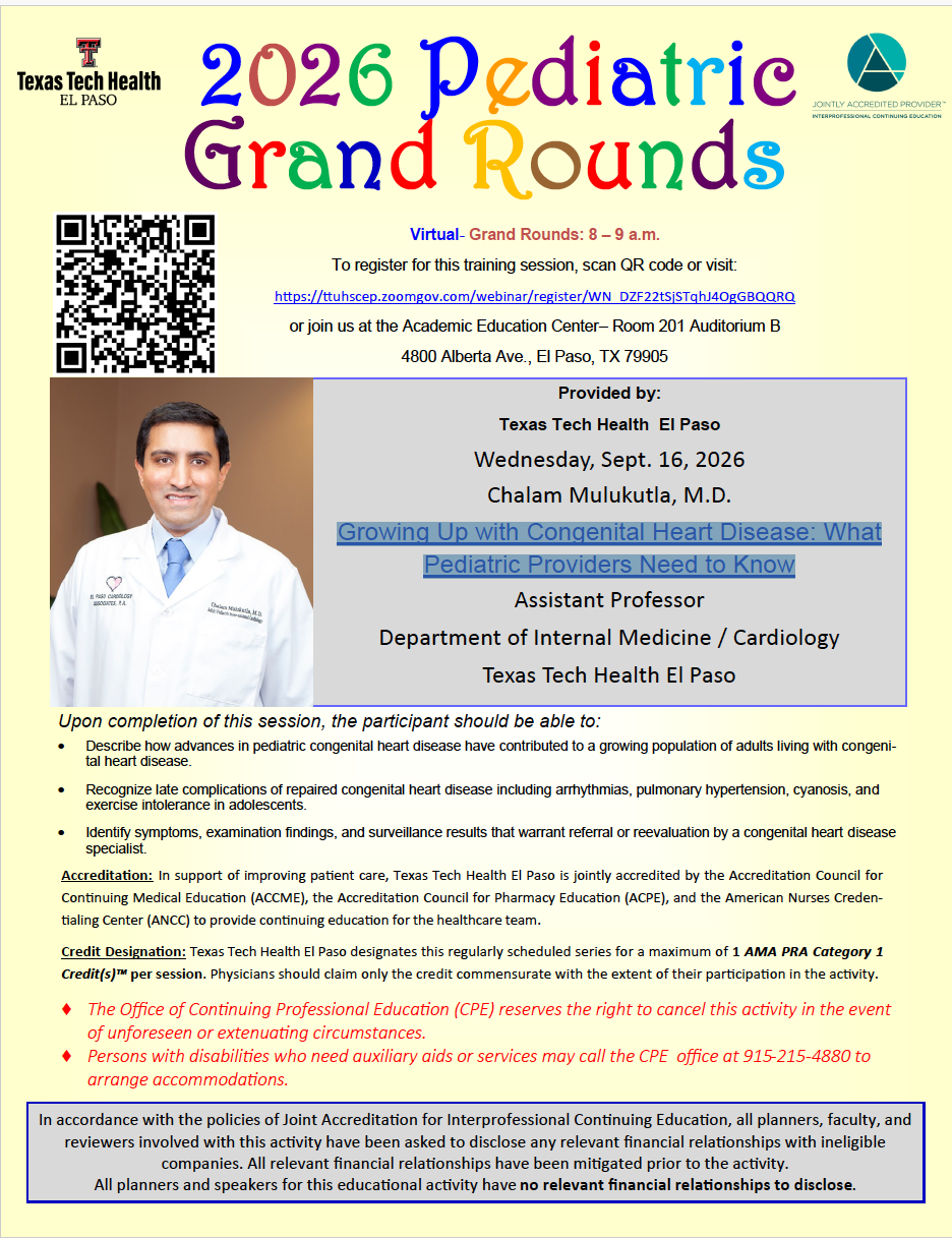 2026 Pediatric Grand Rounds