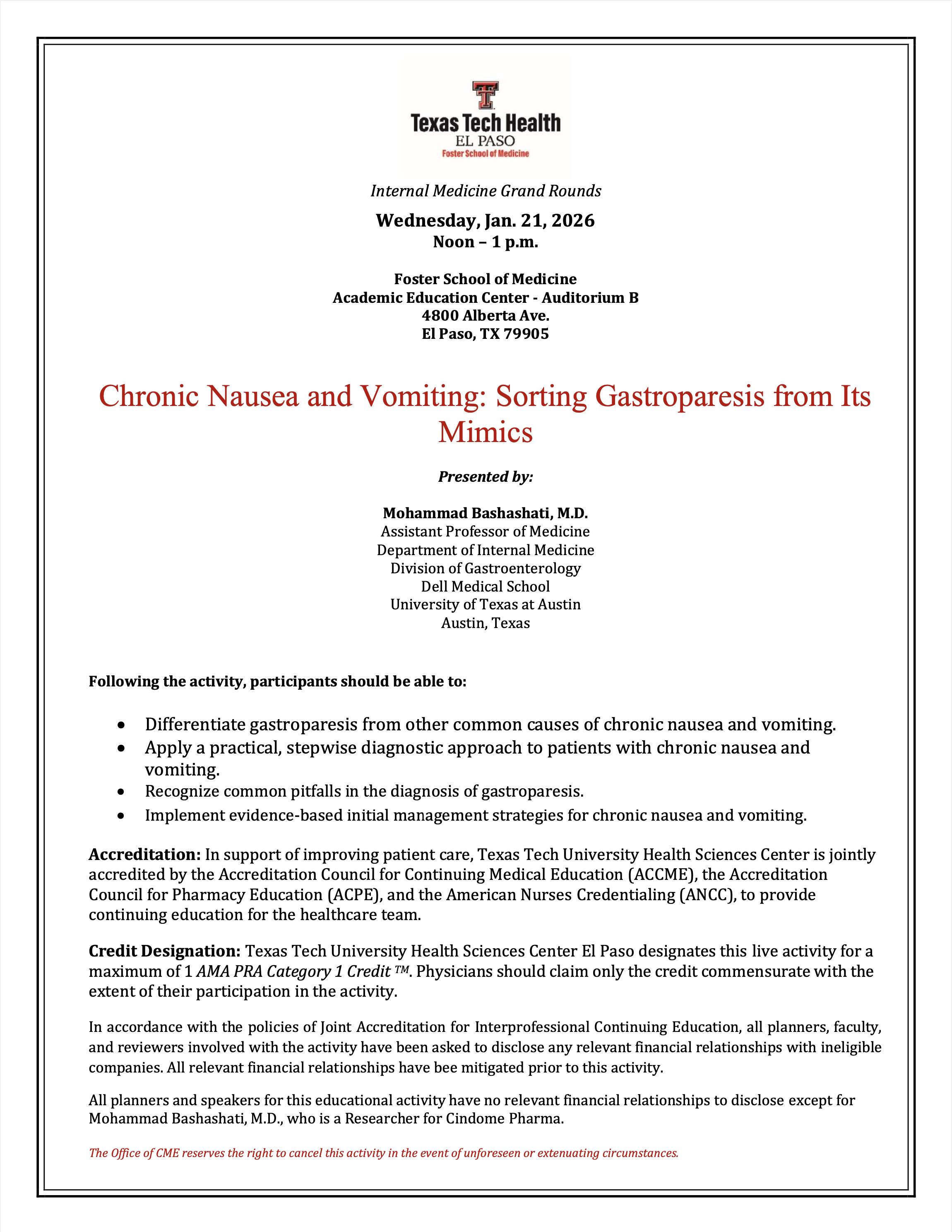 Internal Medicine Grand Rounds