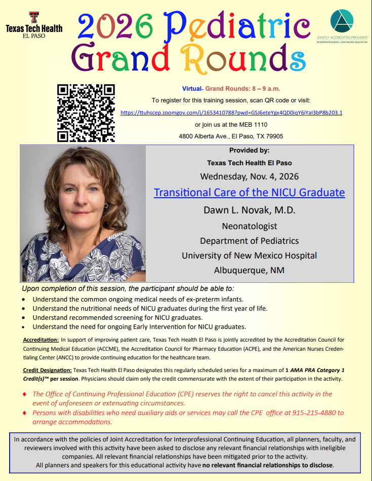 2026 Pediatric Grand Rounds