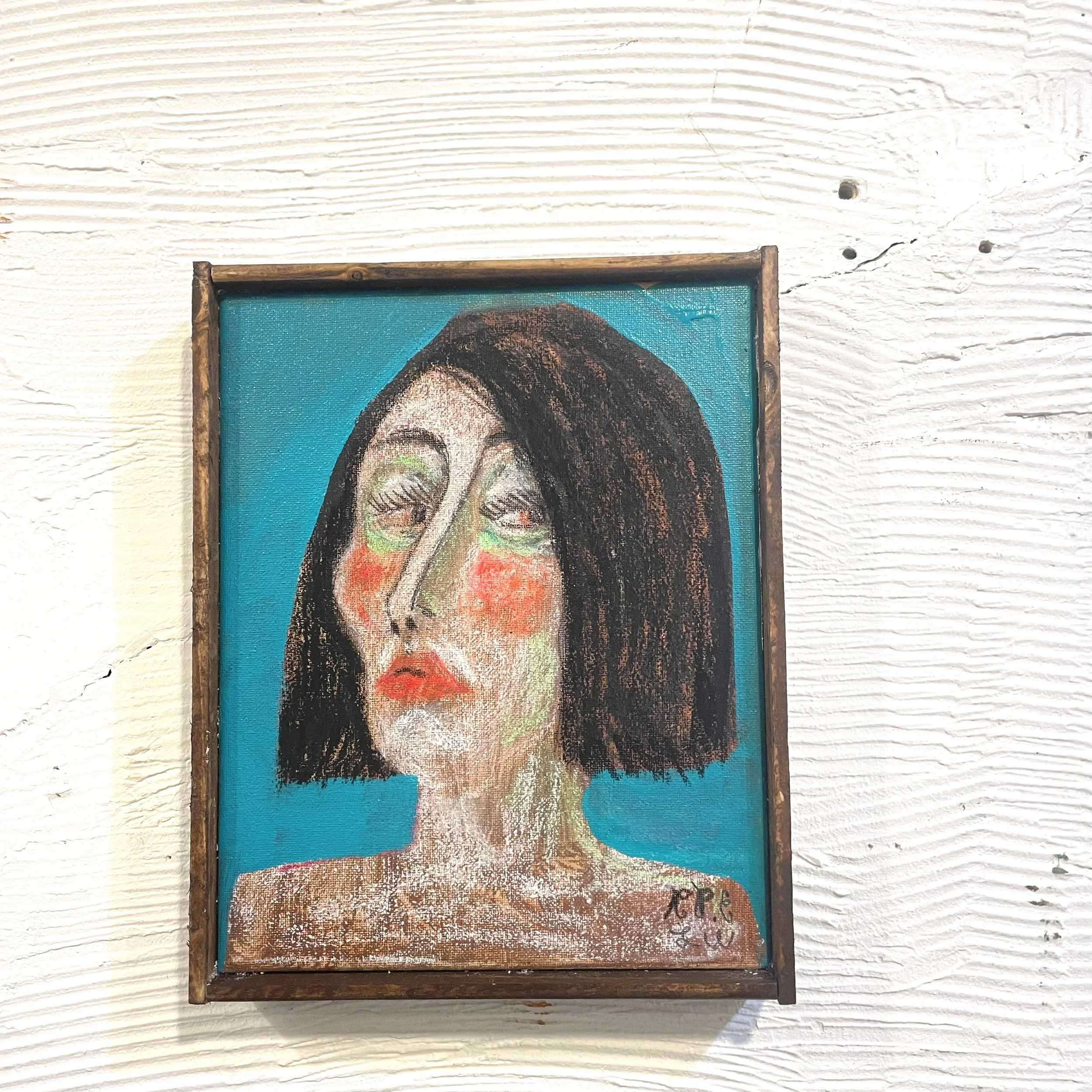 0806 Lady with Blue/Green