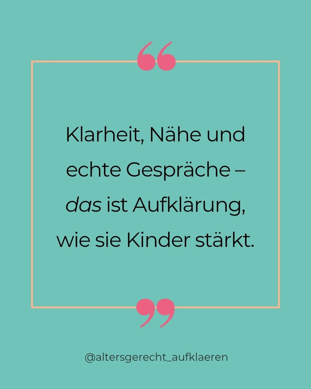 #sexuelleaufkl&auml;rung ist NICHT das einmalige 🆘-Aufkl&auml;rungsgespr&auml;ch, was weder Du als Elternteil/Erziehungsberechtigte*r noch der heranwachsende Mensch angenehm finden.

Es ist die Verbindung zwischen euch - innere Haltung, Offenheit, R