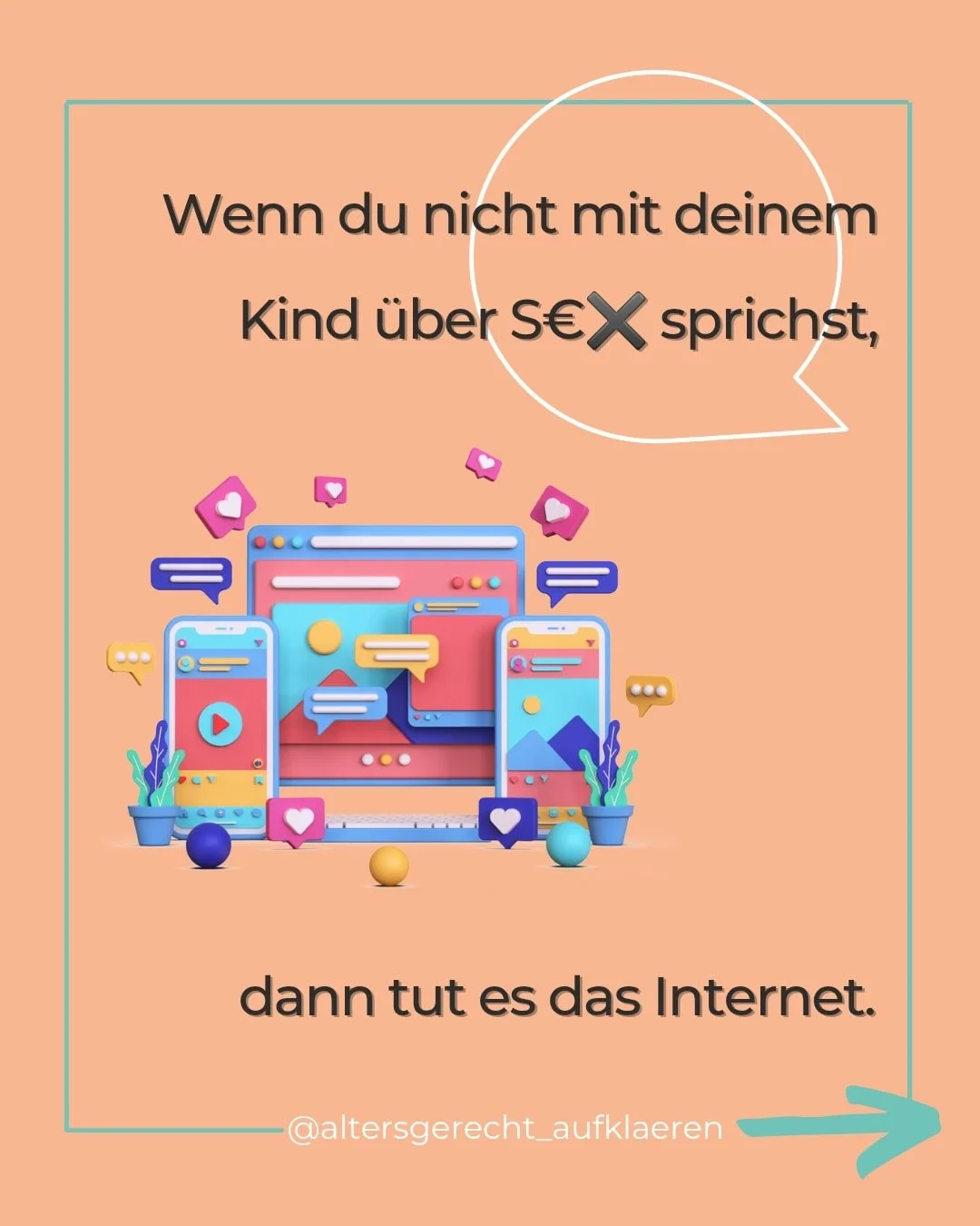 📱💻Kinder heutzutage wachsen einfach anders auf. Vollkommen blockieren k&ouml;nnen (sollten) wir Kids &amp; Teens nicht, auch &uuml;ber das Internet sich Informationen zu beschaffen.

💕Entscheidend ist eure Verbindung und Vertrauen, dass du die ers