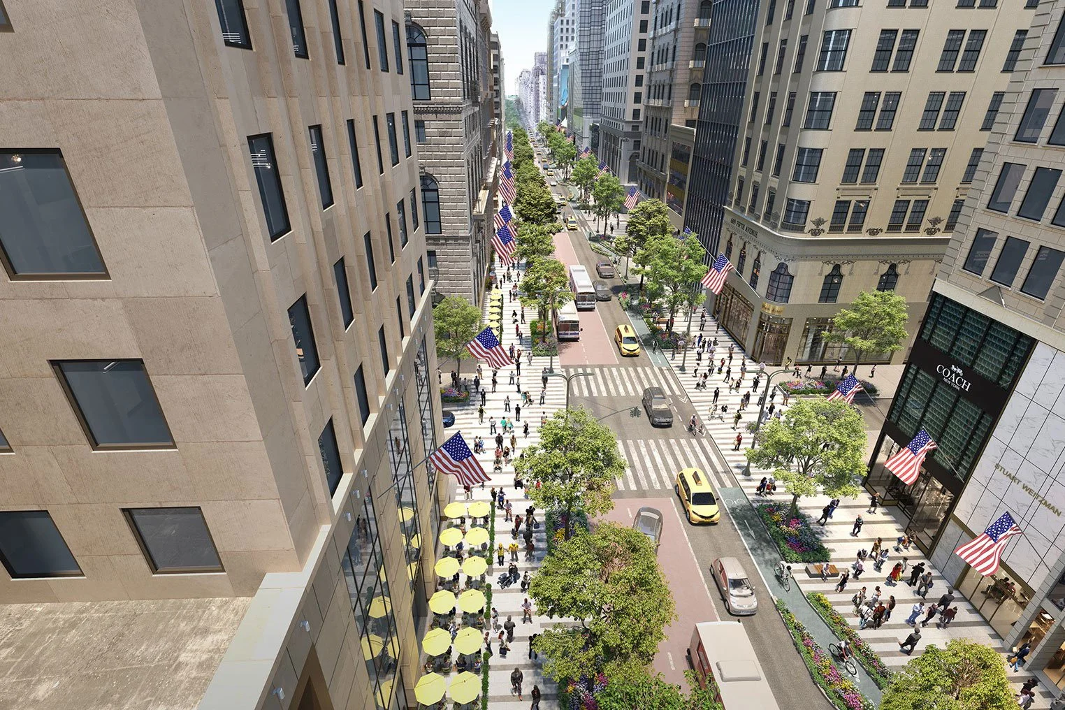How Neighbourhoods Scale Part - A Rendering Of The Plan For The Famed Shopping Corridor On Fifth Avenue.Source Fifth Avenue Association