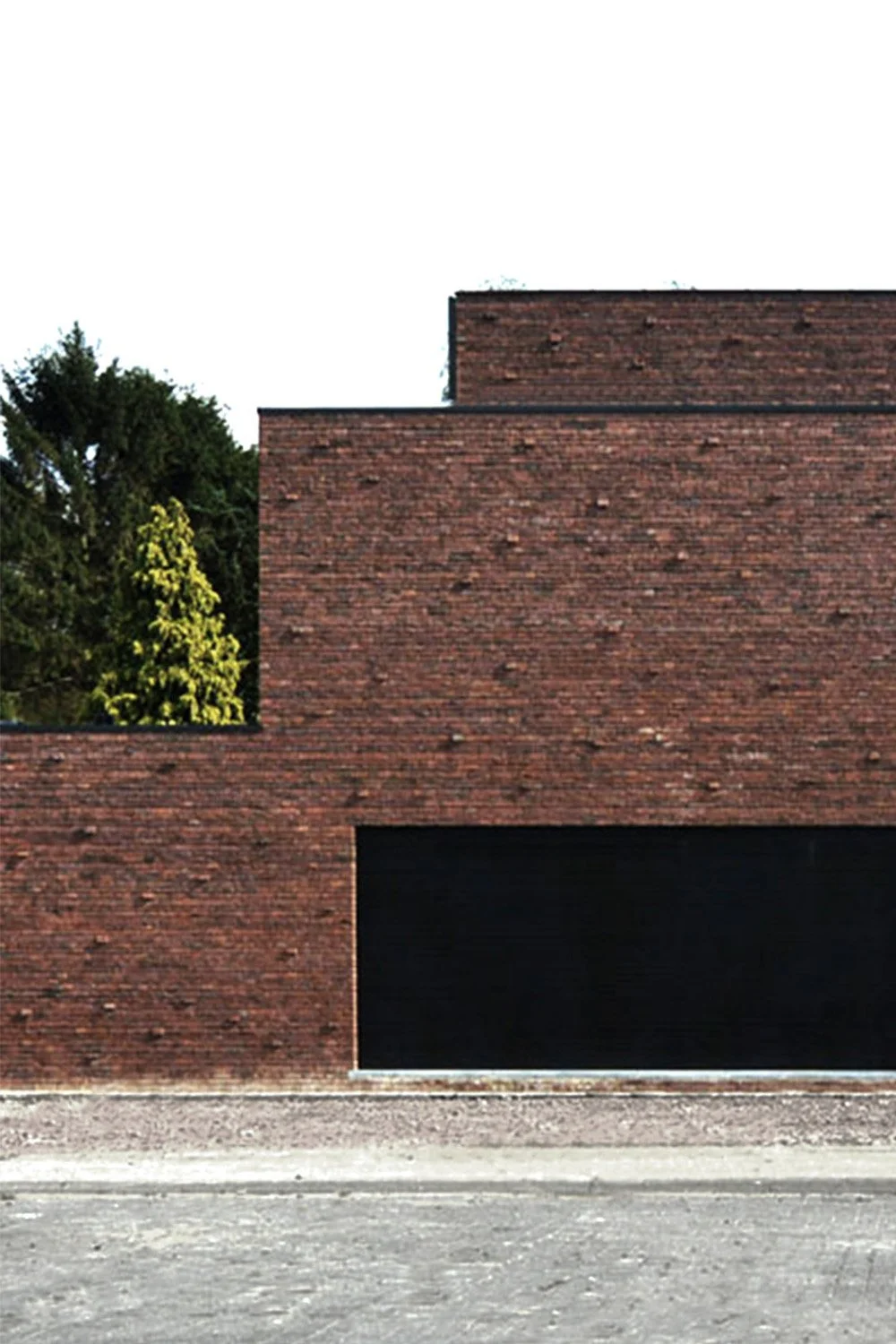 Architectuurontwerp nieuwbouw woning Merchtem Moderne rode gevelsteen