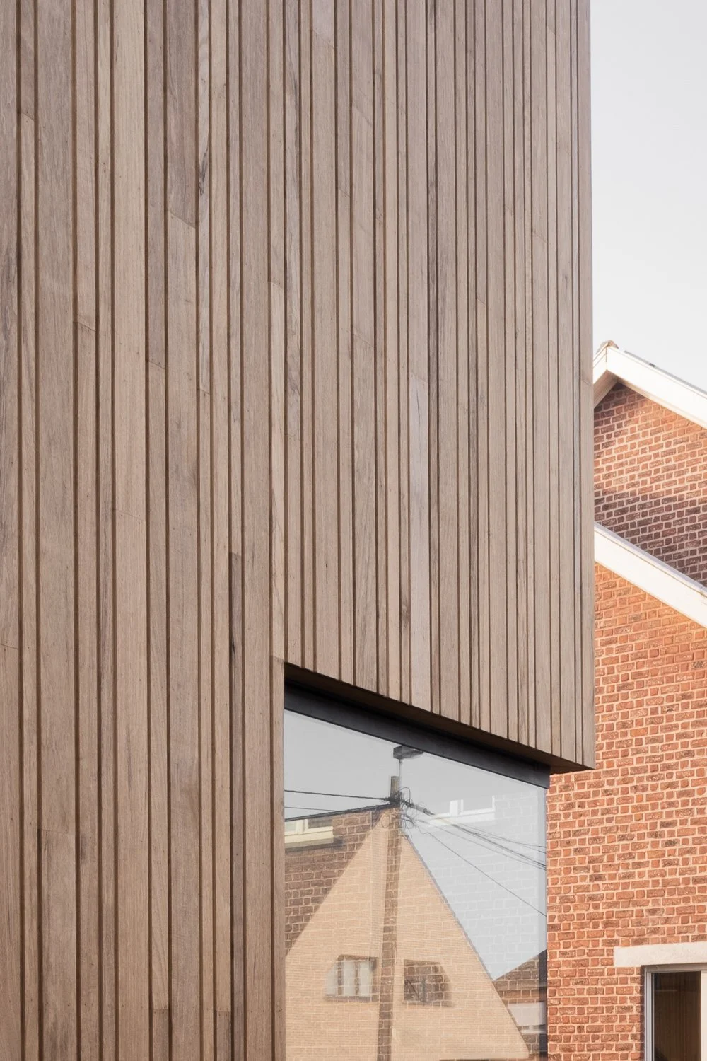 Architectuurontwerp nieuwbouw woning Opwijk gevelbekleding hout Modern