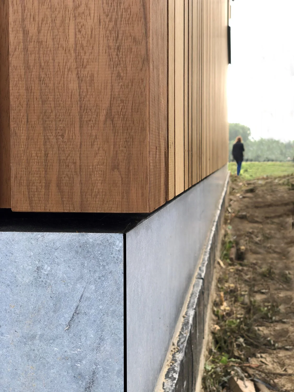Architectuurontwerp nieuwbouw woning Opwijk gevelbekleding hout Modern