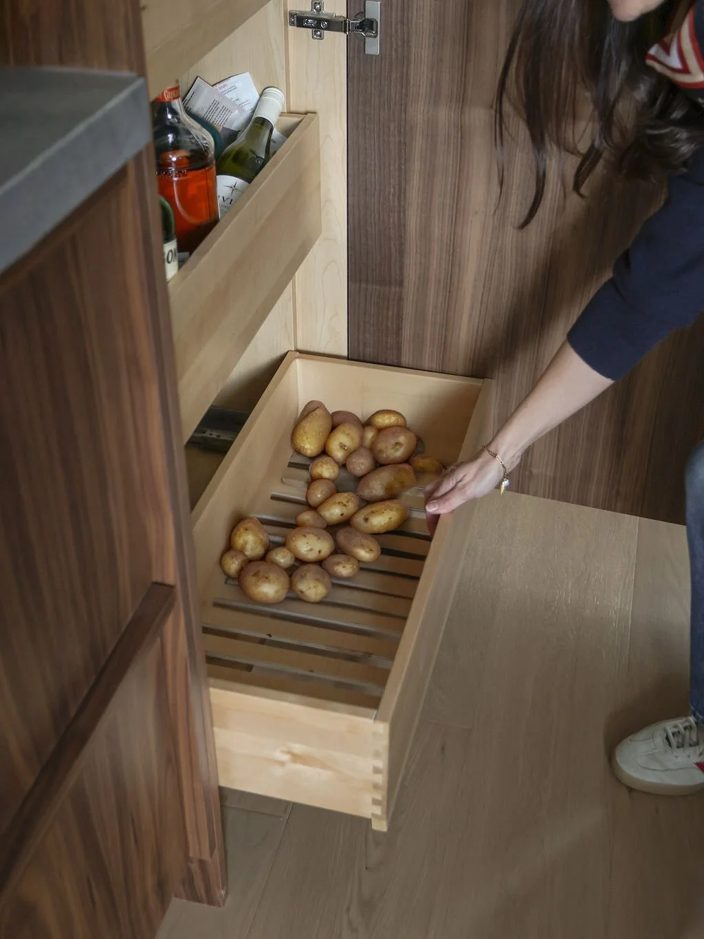 The request I got the most for kitchens in this past year will surprise you. 

A potato drawer. Or onion drawer. 

Dedicated space in a cabinet that breaths for kitchen staples. 

What&rsquo;s a special request you have for your kitchen?

Design: @le