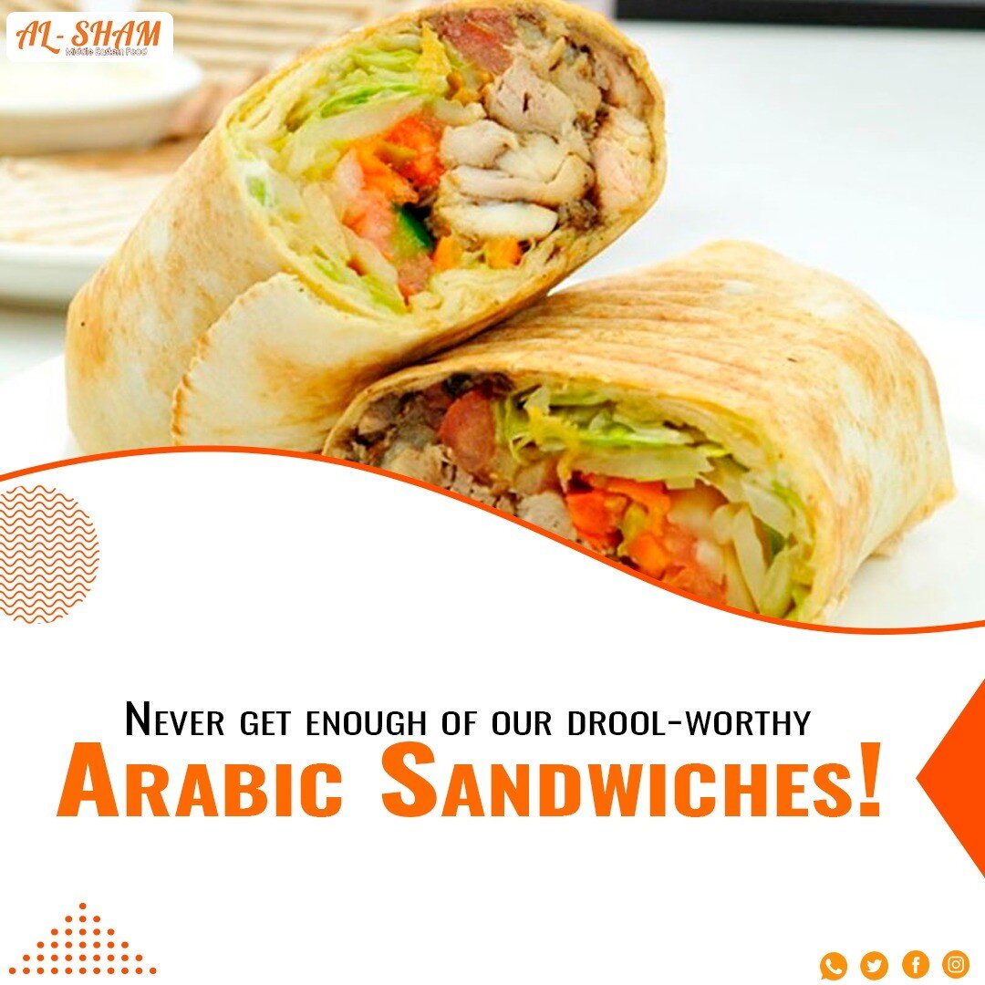 Never get enough of our drool-worthy Arabic Sandwiches, juicy and appetite-filling veggies, and garlicky essence wrapped in a pita.

Visit now: www.alshamrestaurant.com
#Alsham #Restaurant #droolworthy #juicy #veggies #arabicsandwiches #essence #pita