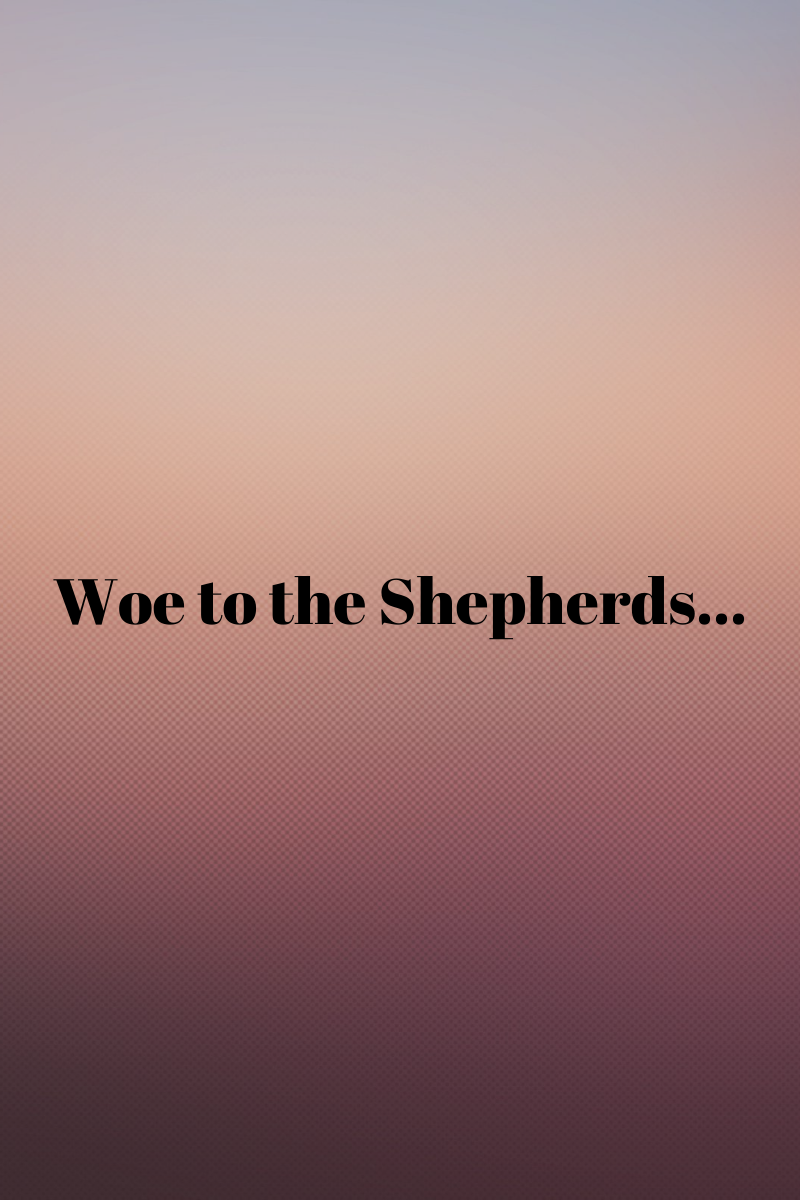 Woe to the Shepherds...