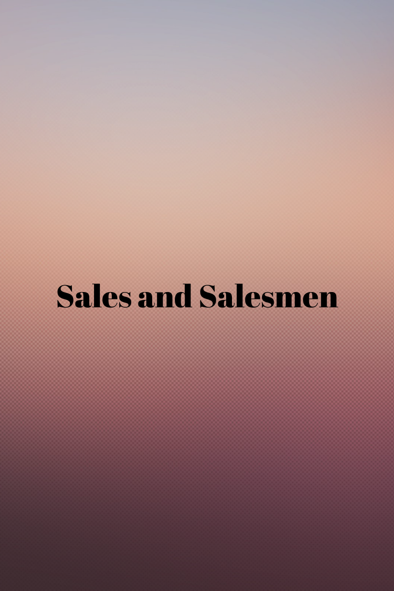 Sales and Salesmen