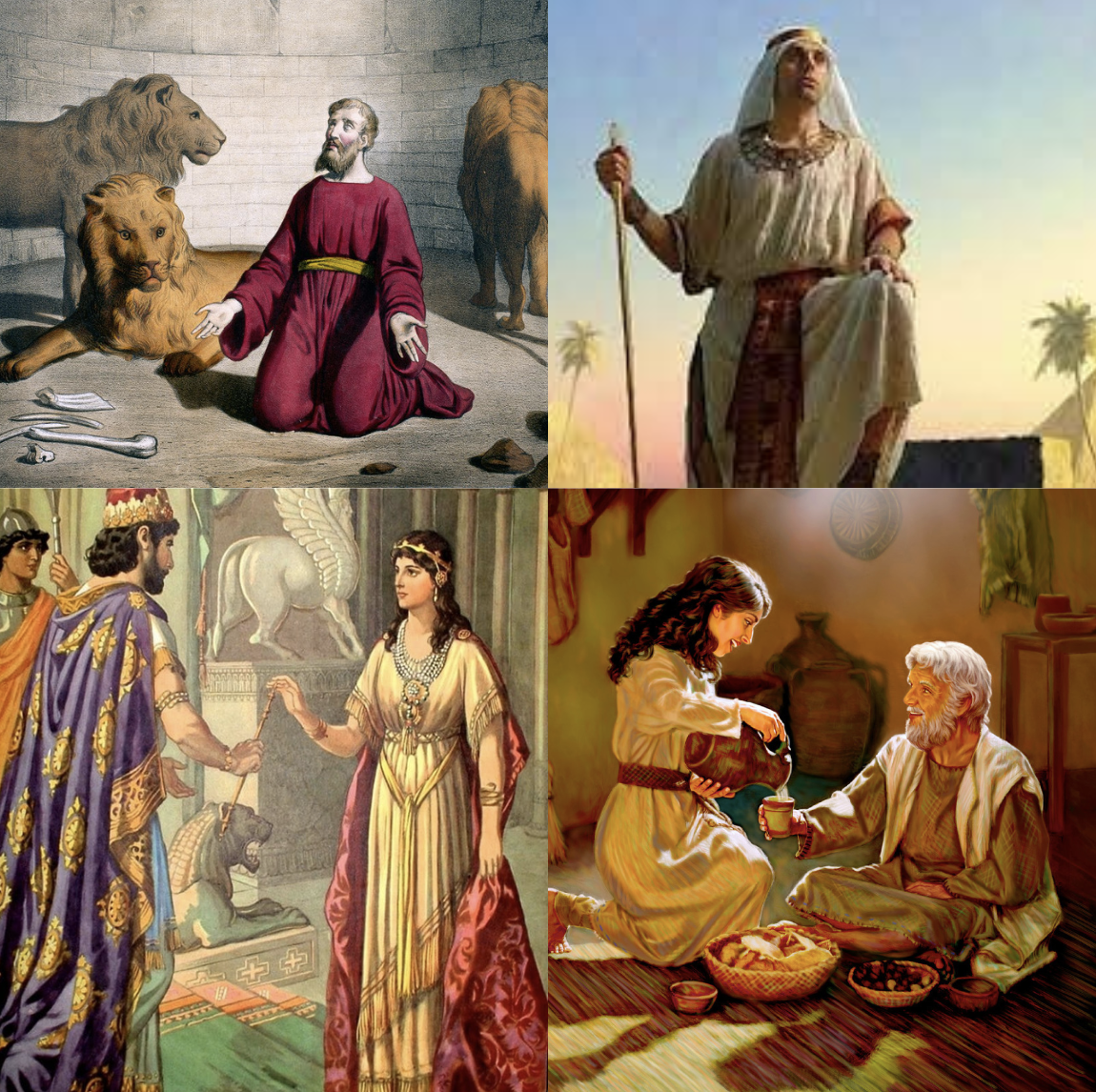 Joseph, Daniel, Esther/Mordecai forerunners of...