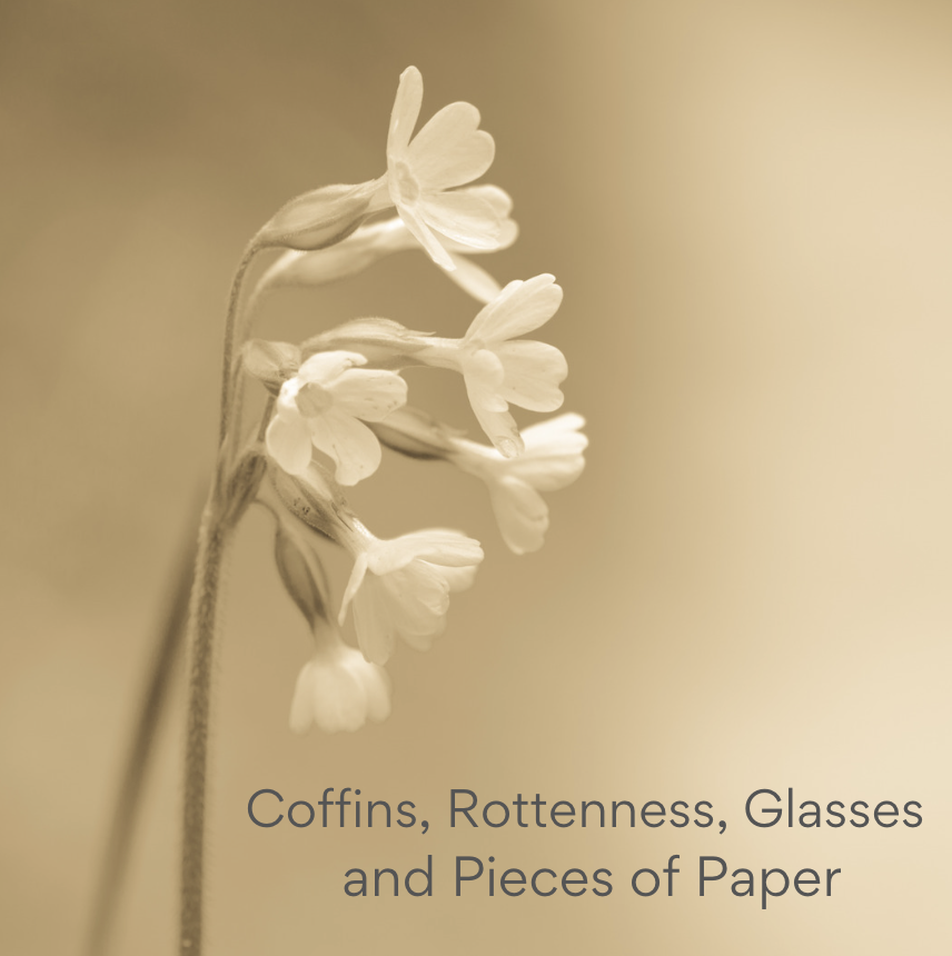 Coffins, Rottenness, Glasses and Pieces of Paper