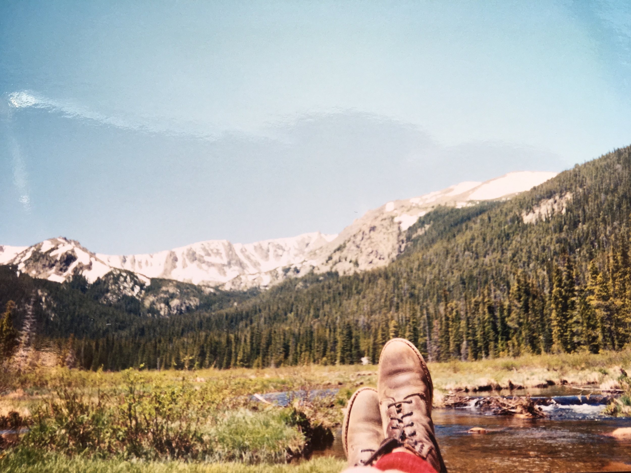 My boots at Cirque Meadows, 1998