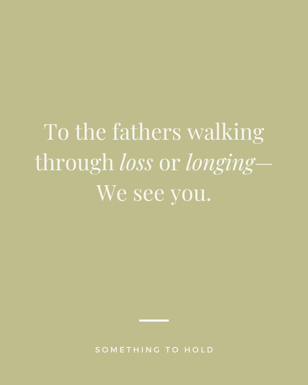 Father&rsquo;s Day can hold both ache and honor. This message is for you.

We honor you this Father&rsquo;s Day.
🖤 For the grieving.
🖤 For the waiting.
🖤 For the father in every form.

With love,
Something to Hold

#FathersDay #GrievingDads #Infer