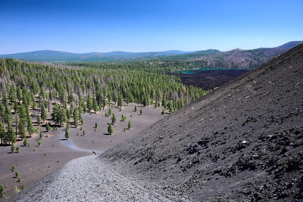 Butte Lake and lava flow in the distance