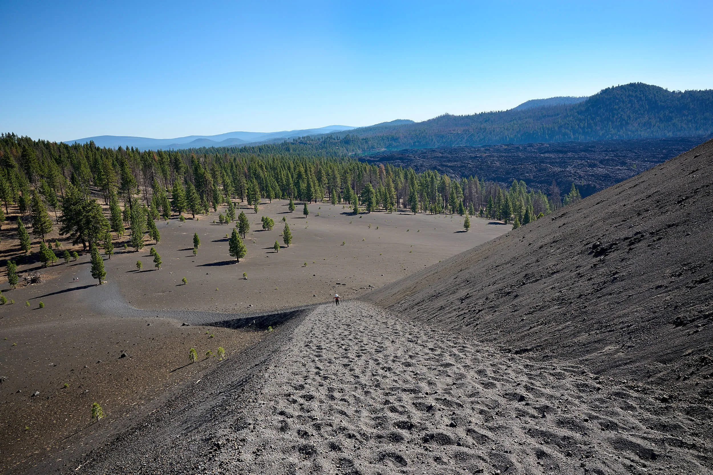 It is a long trudge through soft rubble