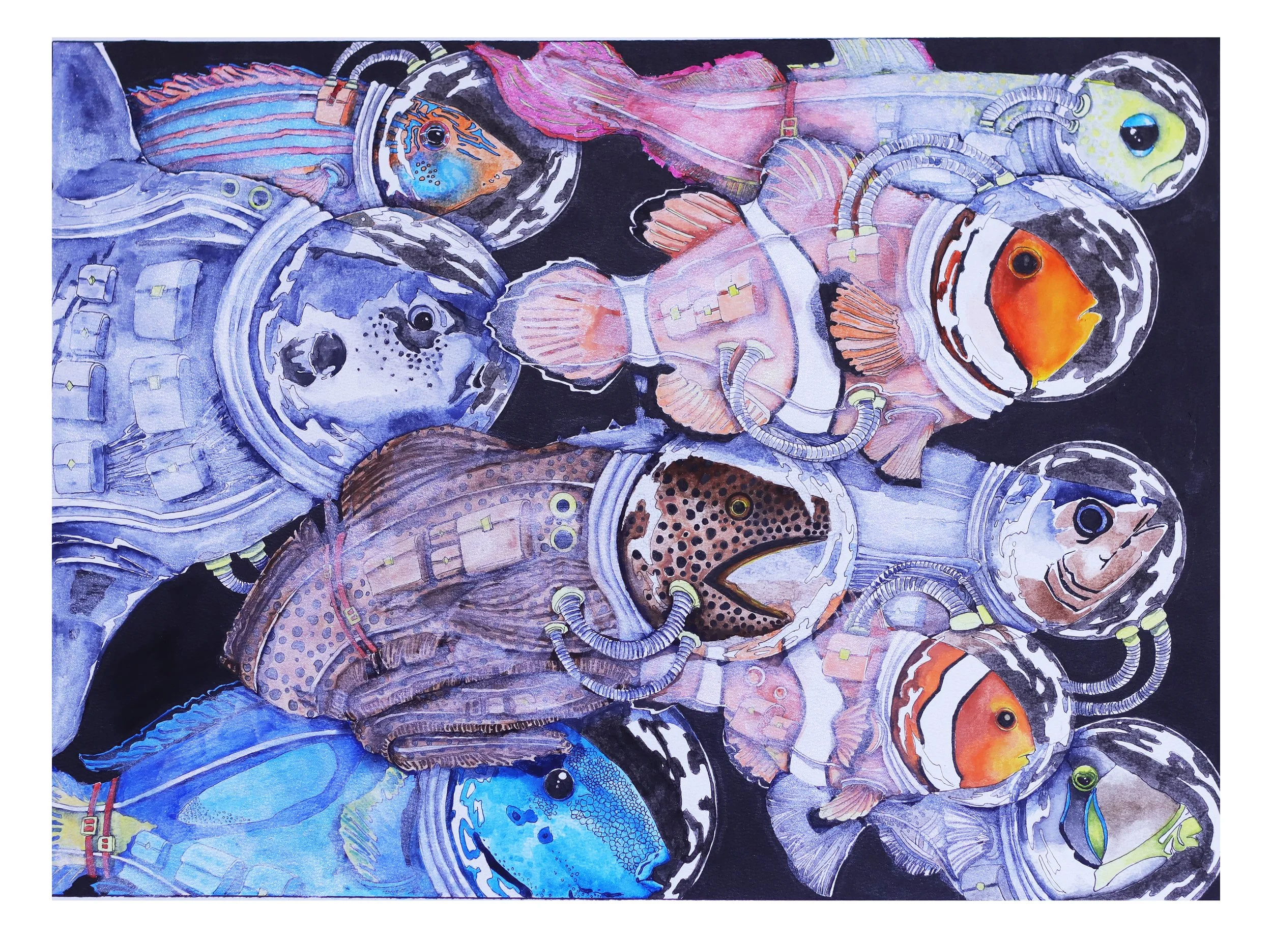 Salt Water Fish in Space Suits