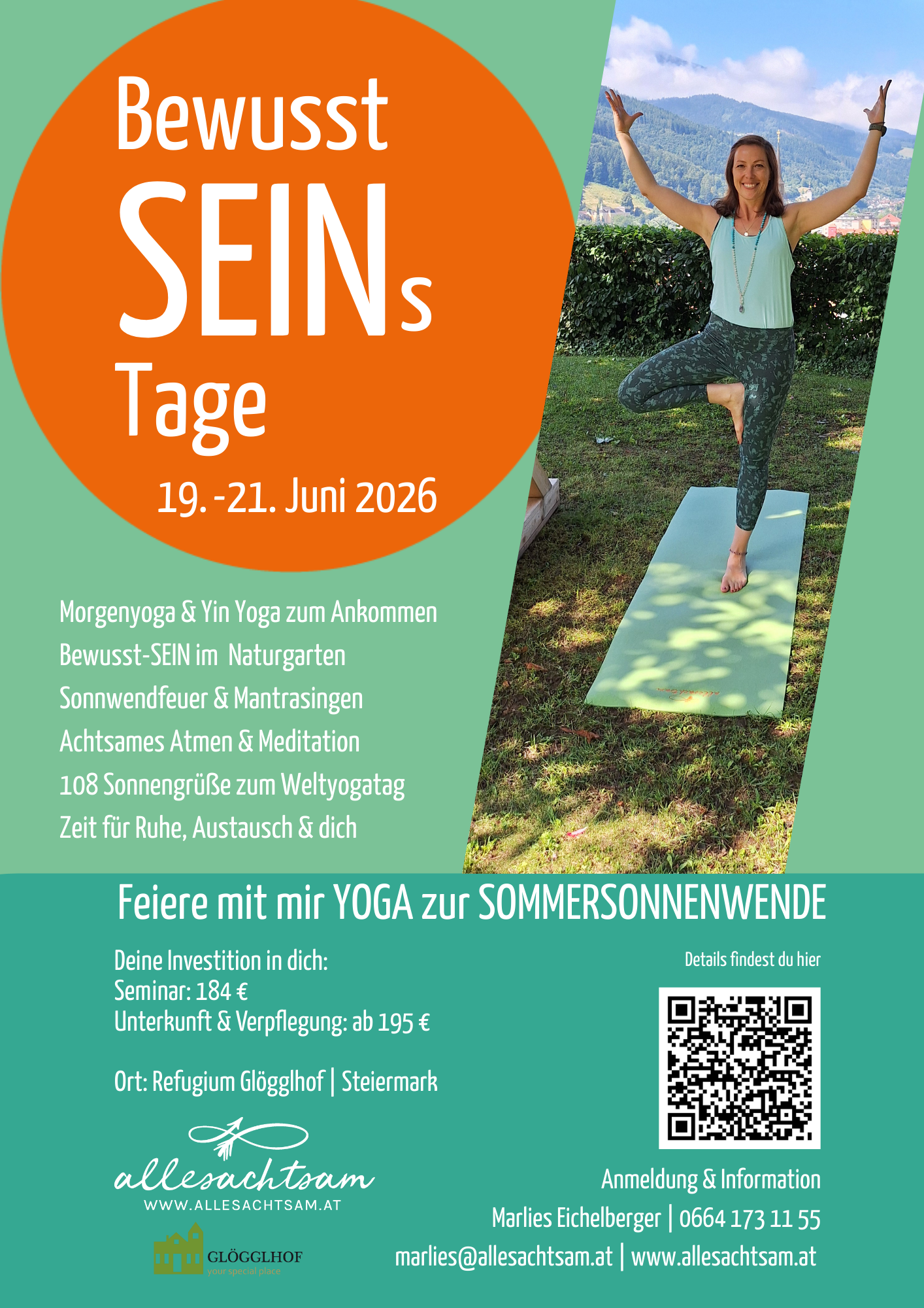 YOGA-RETREAT: Bewusst-SEINS Tage zur Sommersonnenwende