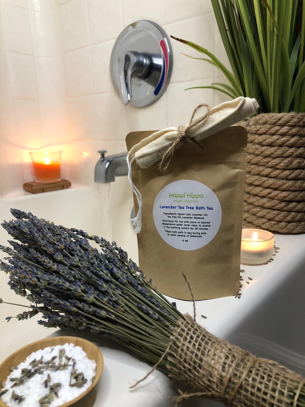 Bath Tub Tea, Bath Salt Soaks — Happi Hippo Plant Organics