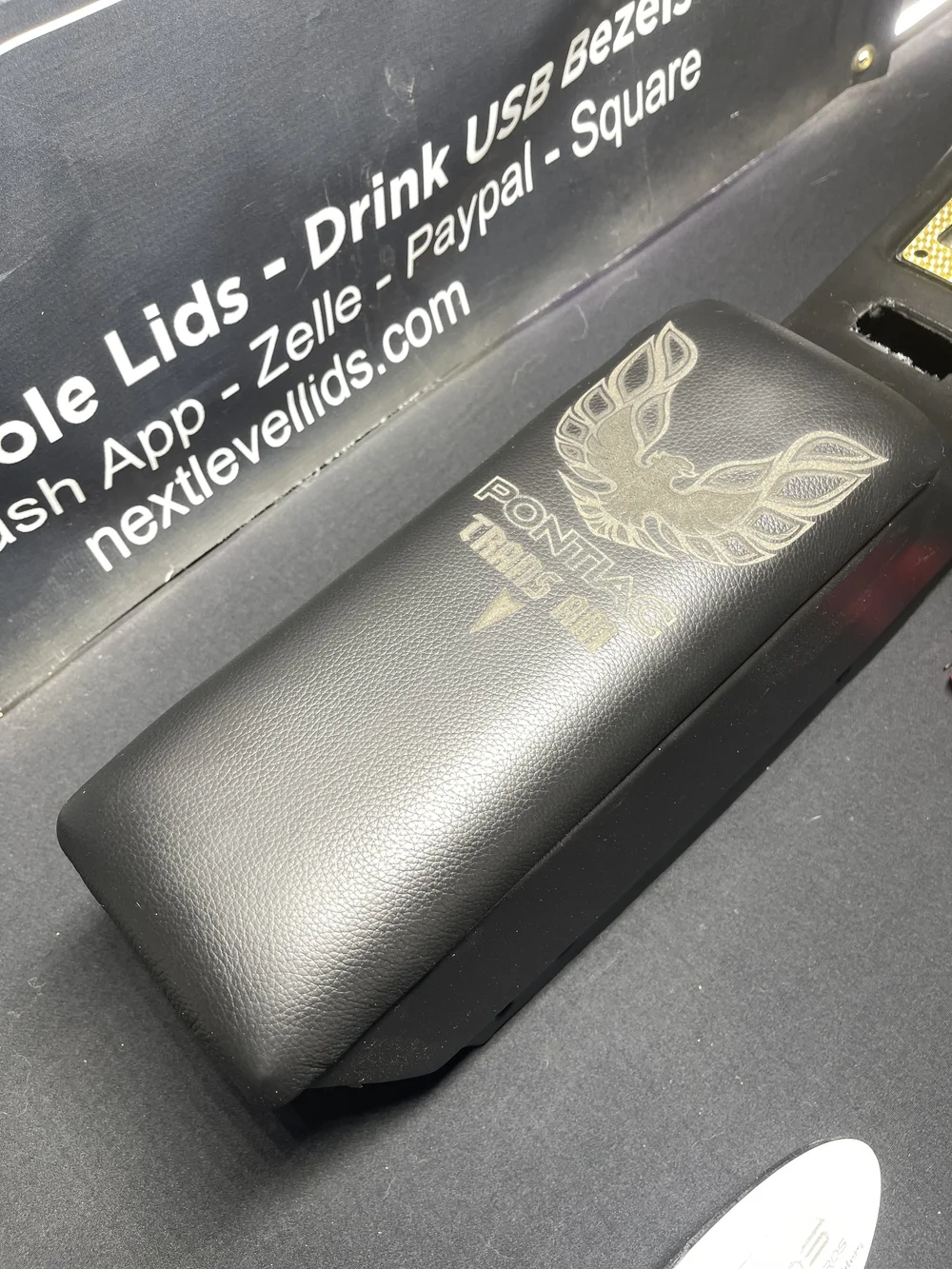 Custom Leather Console Lid for 71-81 Firebird, Trans Am & Camaro