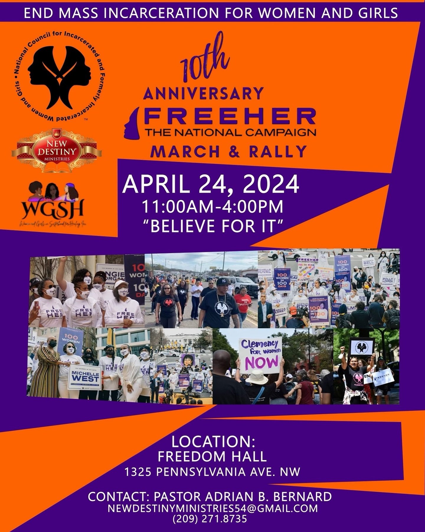 🚎🚌🚐 Bus with Us to DC tomorrow for Thursday&rsquo;s FreeHer Rally! 🚎🚌🚐

***
The National Council of Incarcerated and Formerly Incarcerated Women and Girls is hosting&nbsp;the 10th Anniversary of the FreeHer March and Rally on Washington, D.C. T