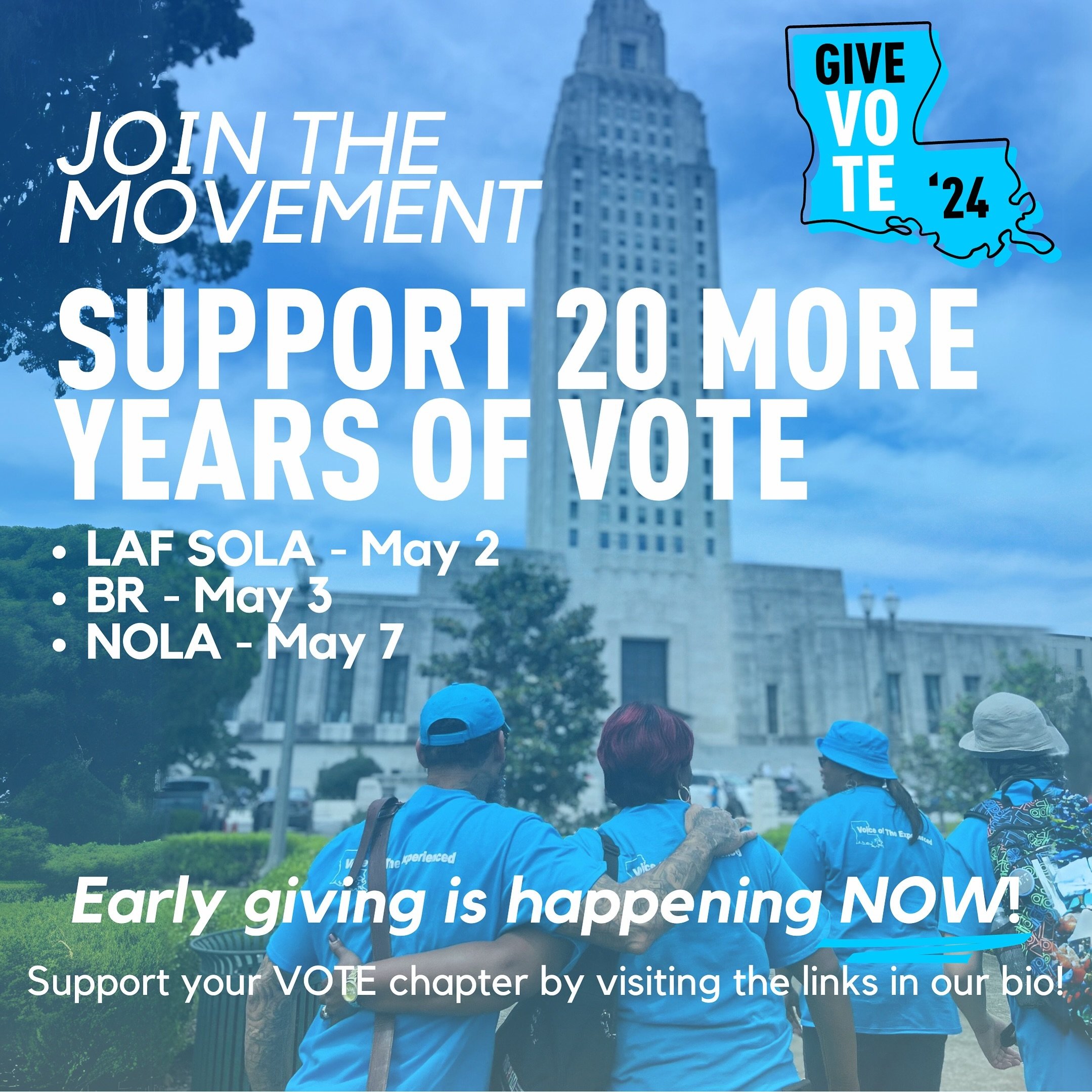 This week we kickoff our 2nd Annual Chapter Giving Campaign that celebrates the camaraderie of our Chapters&rsquo; communities and big wins at the local level. Over the years, VOTE&rsquo;s people power expanded alongside the founding of the Baton Rou