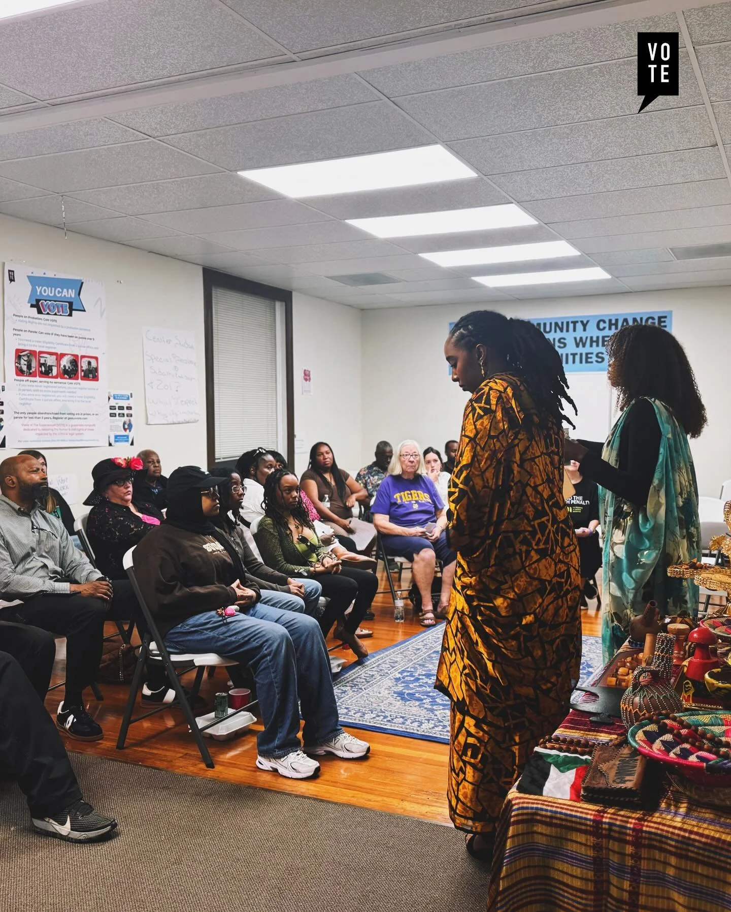 Last Thursday, VOTE Baton Rouge gathered to honor Black liberation and its ties across the diaspora. We welcomed Suad Abdel Aziz &amp; Entisar Elshawarby of Decolonize Sudan, and Zul-Qarnain Kwame Nantambu, who made headlines at the Super Bowl for ra