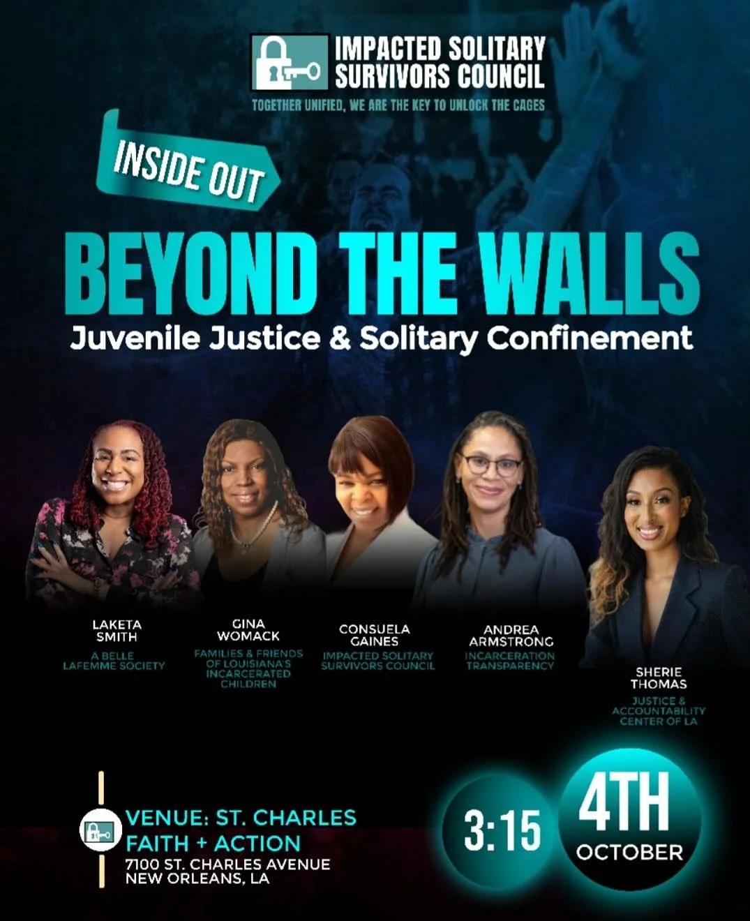 The Impacted Solitary Survivors Council (ISSC) is a national group created and led by people who have endured solitary confinement. Their work centers lived experience, turning survival into leadership, and pushing to end the practice of isolation.

