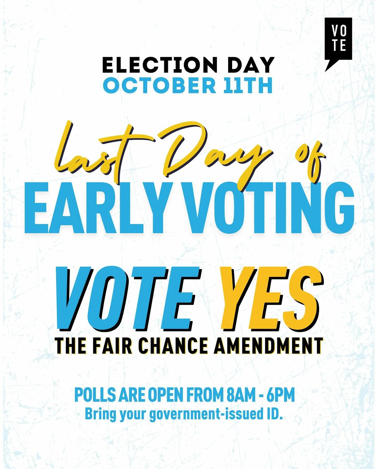 🚨Today is your last chance to vote early!🚨

📍In East Baton Rouge Parish, the ballot includes elections for District and City Judge, plus local propositions on crime prevention and neighborhood development. 

📍Over in Orleans Parish, voters are ch