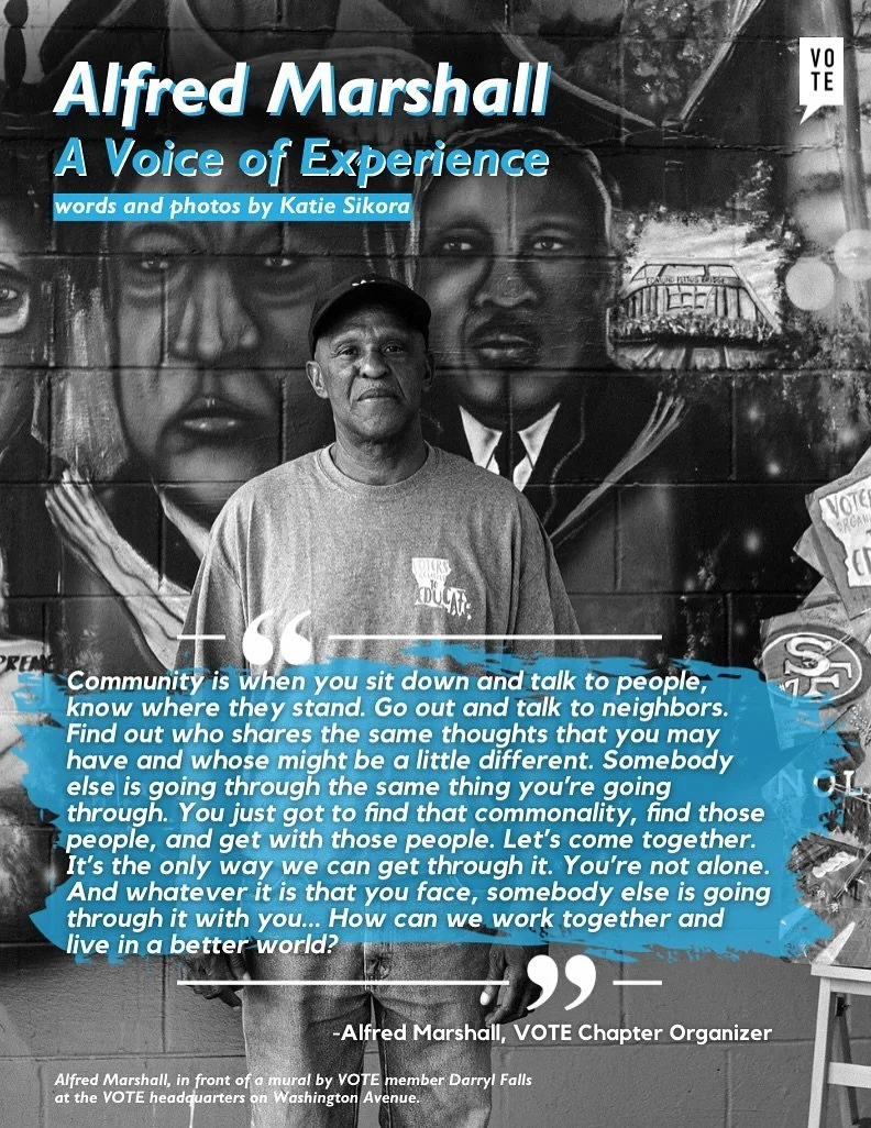 📣 Alfred Marshall Celebration Post! From wrongful conviction to lifelong organizer.
&nbsp;
At just 17, VOTE Organizer Alfred Marshall was sentenced to three years in prison for a crime he didn&rsquo;t commit. But instead of giving up, he organized &