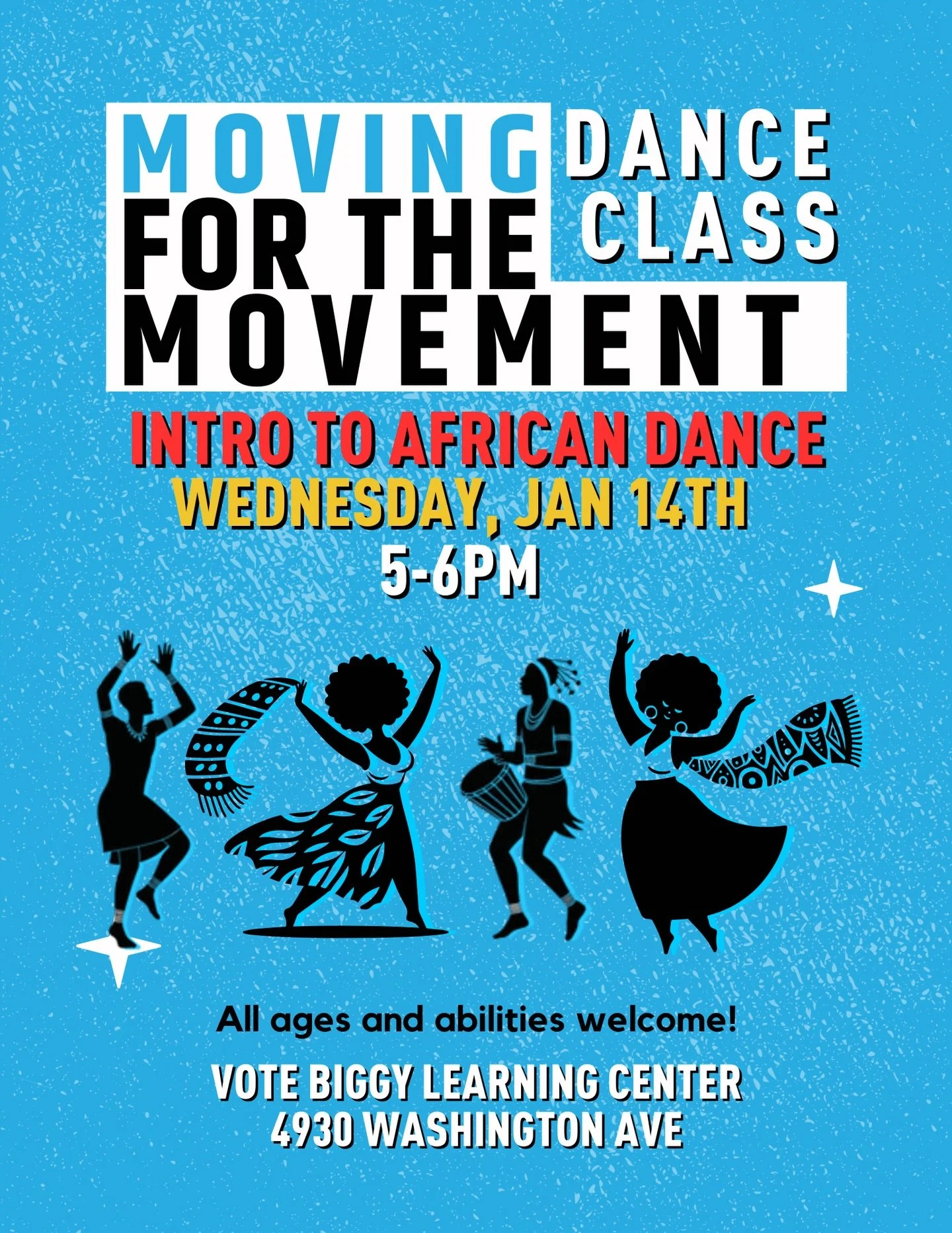 Calling all dancers&mdash;and those curious to move!&nbsp;💃🏼🕺🏼
&nbsp;
In advance of our Black History Month February monthly meeting, we&rsquo;re moving with purpose. Join our VOTE member-led &ldquo;Moving for the Movement&rdquo; Intro to African